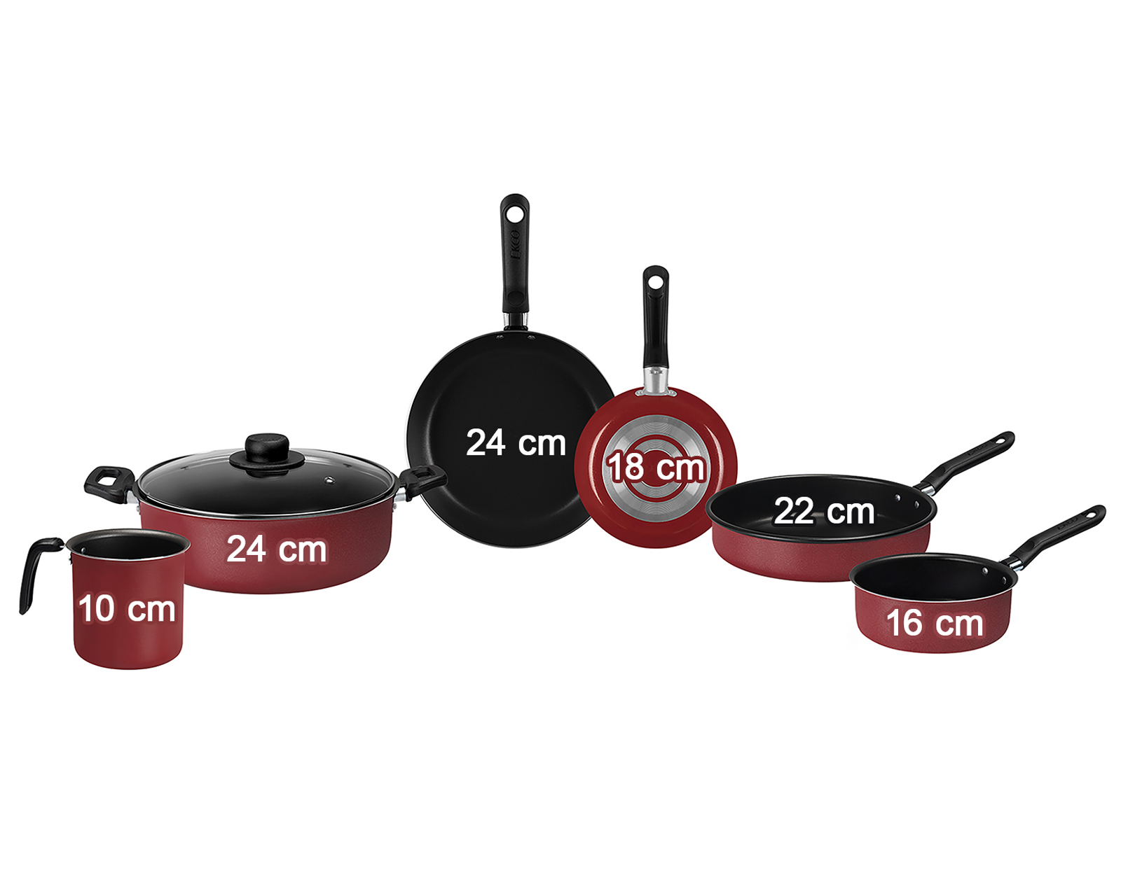 Foto 6 pulgar | Foto 5 | Batería de Cocina Ecko con Antiadherente 12 Piezas