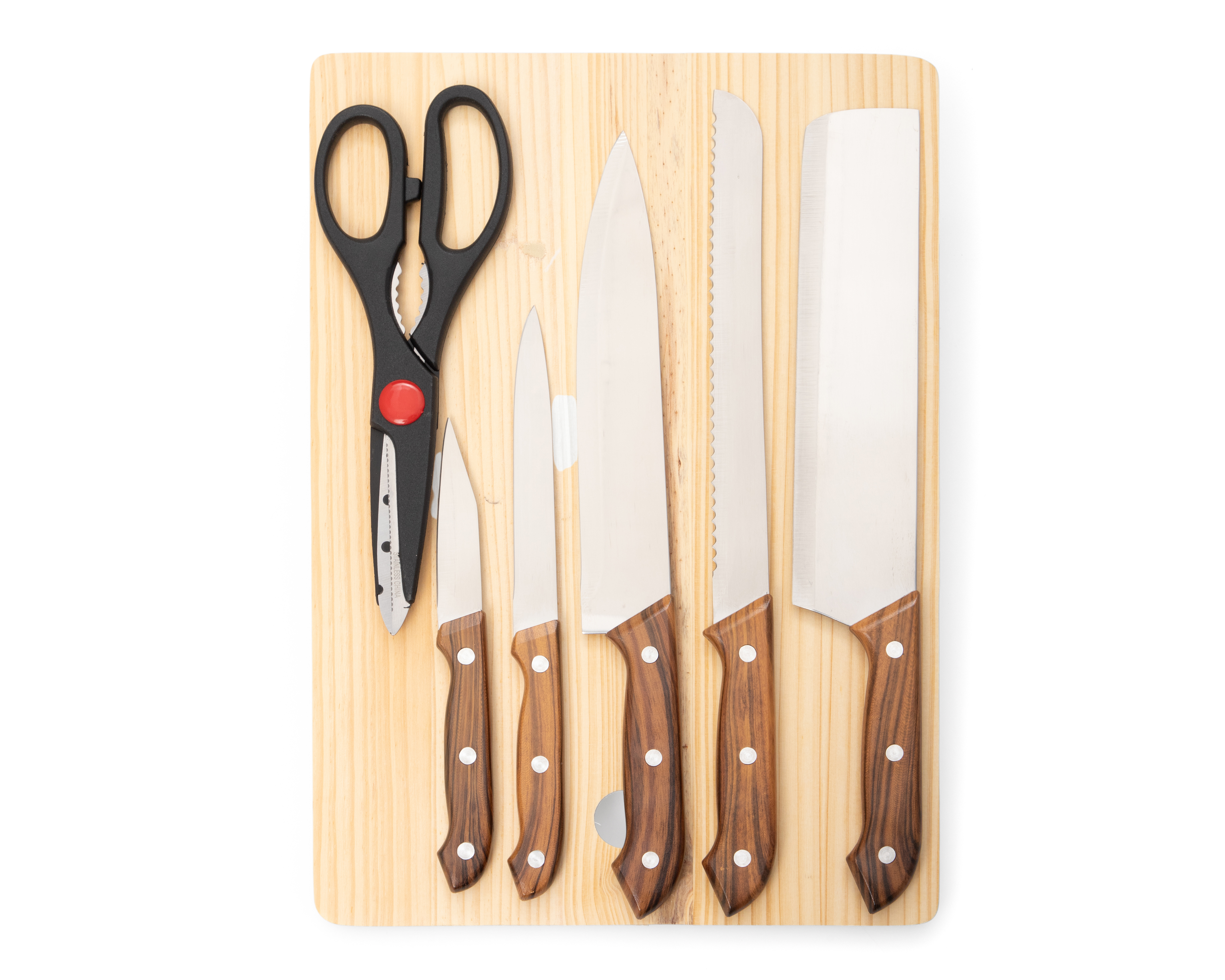 Foto 2 | Foto 2 | Juego de Cuchillos Chefmate con Tabla para Picar 7 Piezas