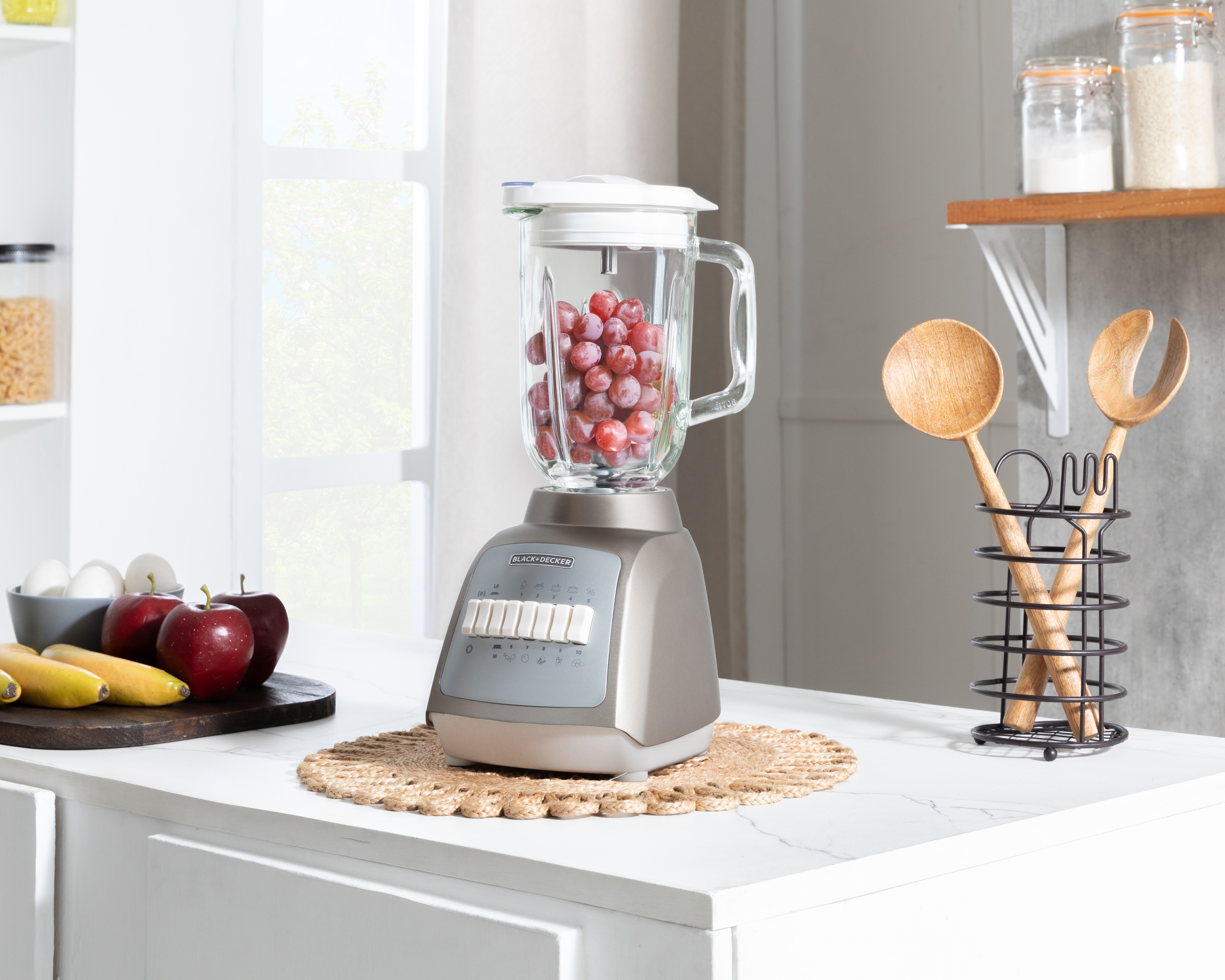 Licuadora Black+Decker de 10 Velocidades con Vaso de Vidrio