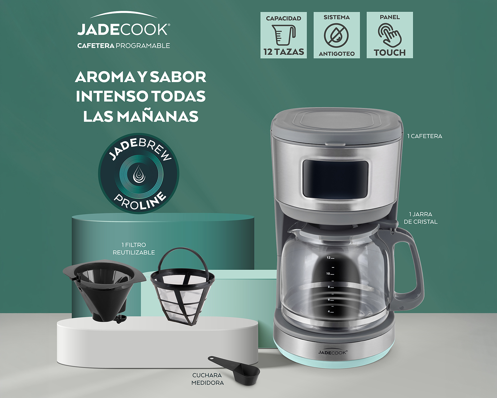 Foto 7 pulgar | Foto 6 | Cafetera Jade Cook 12 Tazas