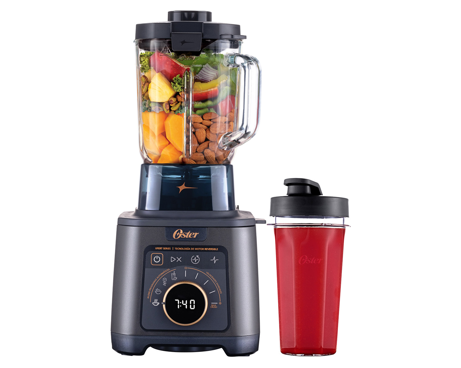 Foto 3 | Foto 3 | Licuadora Oster Titán Max Crush 5 Velocidades con Vaso de Vidrio y Accesorios