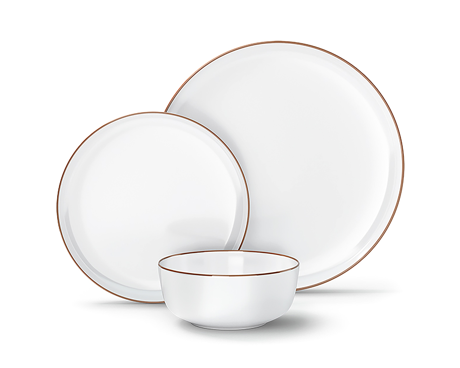 Vajilla de Porcelana Blanca 4 Personas 12 Piezas