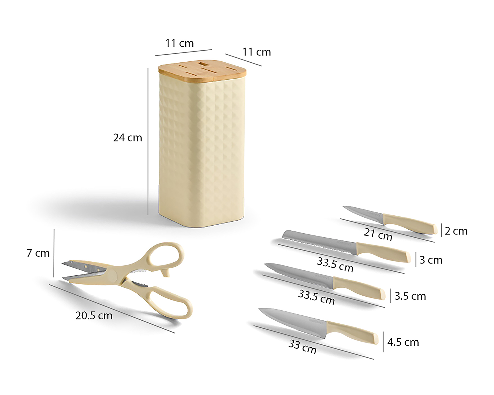 Foto 8 pulgar | Foto 7 | Juego de Cuchillos Home Space Beige 6 Piezas