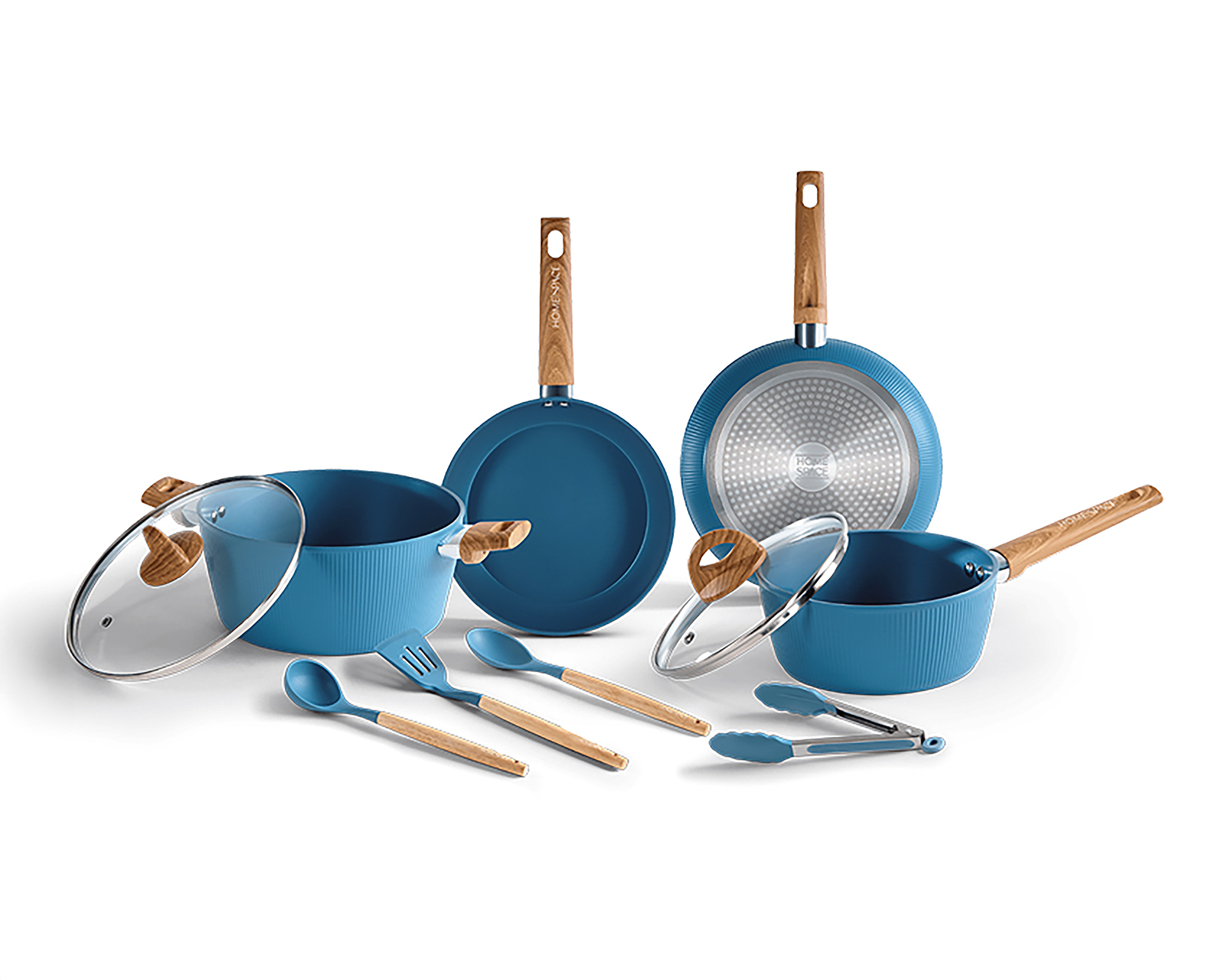 Batería de Cocina Home Space Azul 10 Piezas