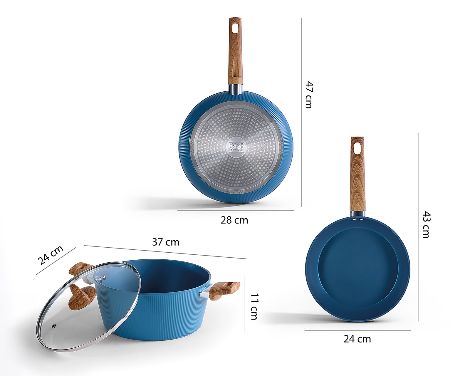 Foto 6 | Foto 6 | Batería de Cocina Home Space Azul 10 Piezas