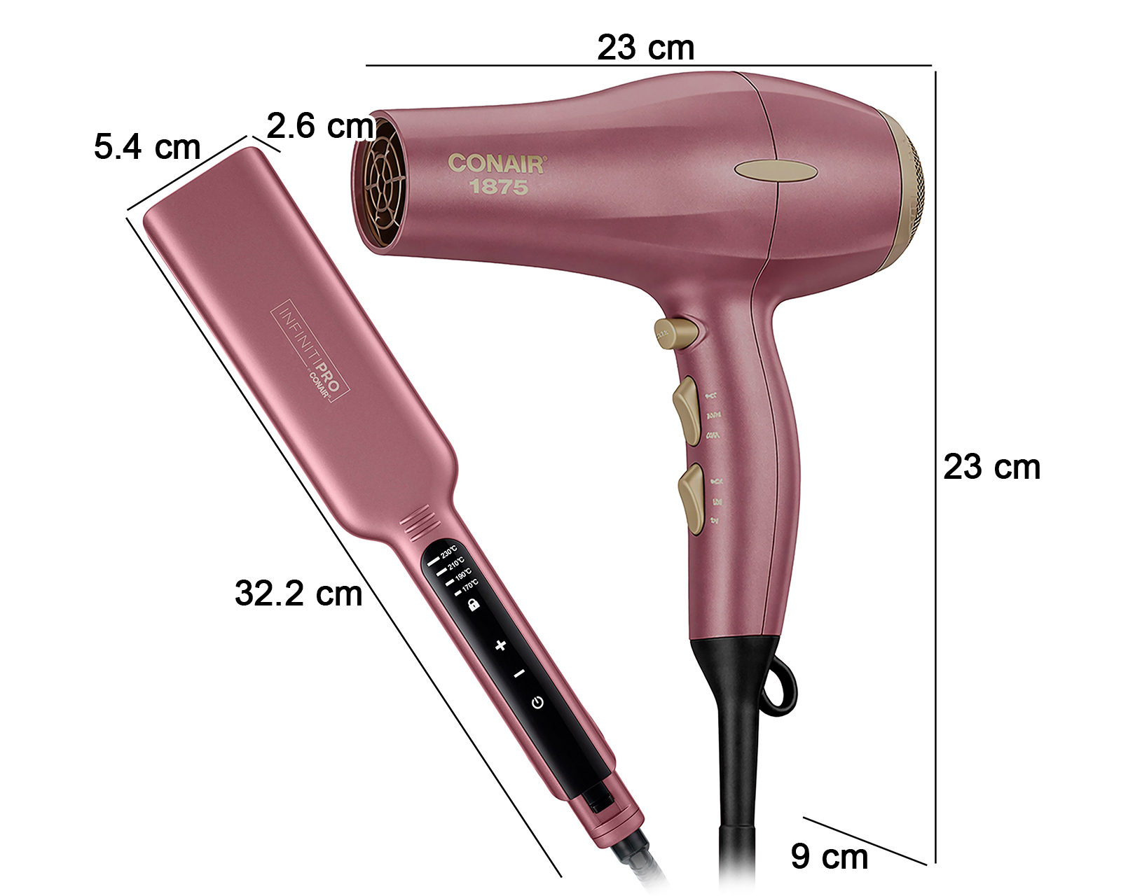 Foto 7 pulgar | Foto 6 | Combo de Secadora y Alaciadora para Cabello Conair CB530PP Rosa