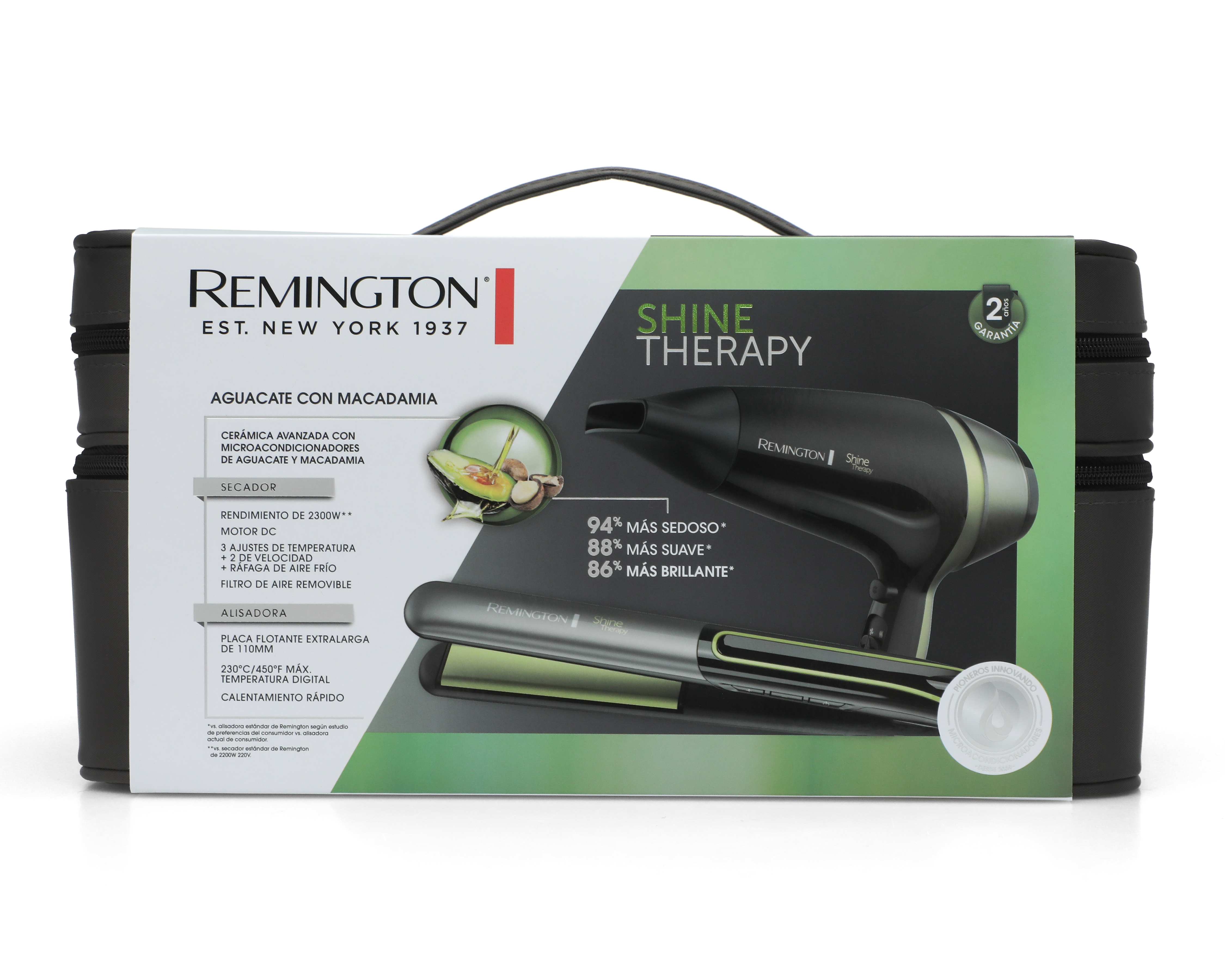 Foto 8 pulgar | Foto 7 | Combo de Plancha y Secadora para Cabello Remington Shine Therapy Aguacate con Macadamia