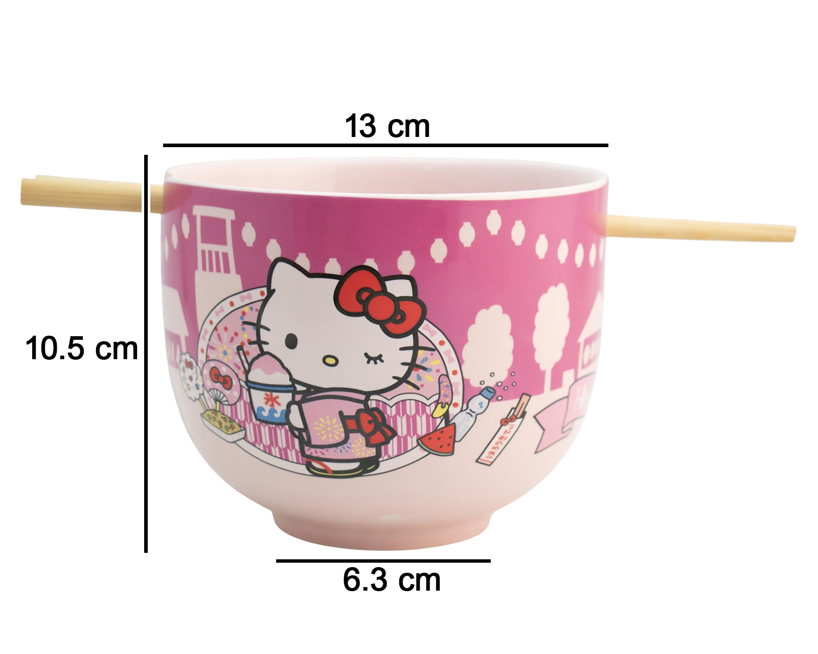 Foto 7 pulgar | Foto 6 | Bowl Fun Kids Hello Kitty 600 ml con Palillos y Cuchara