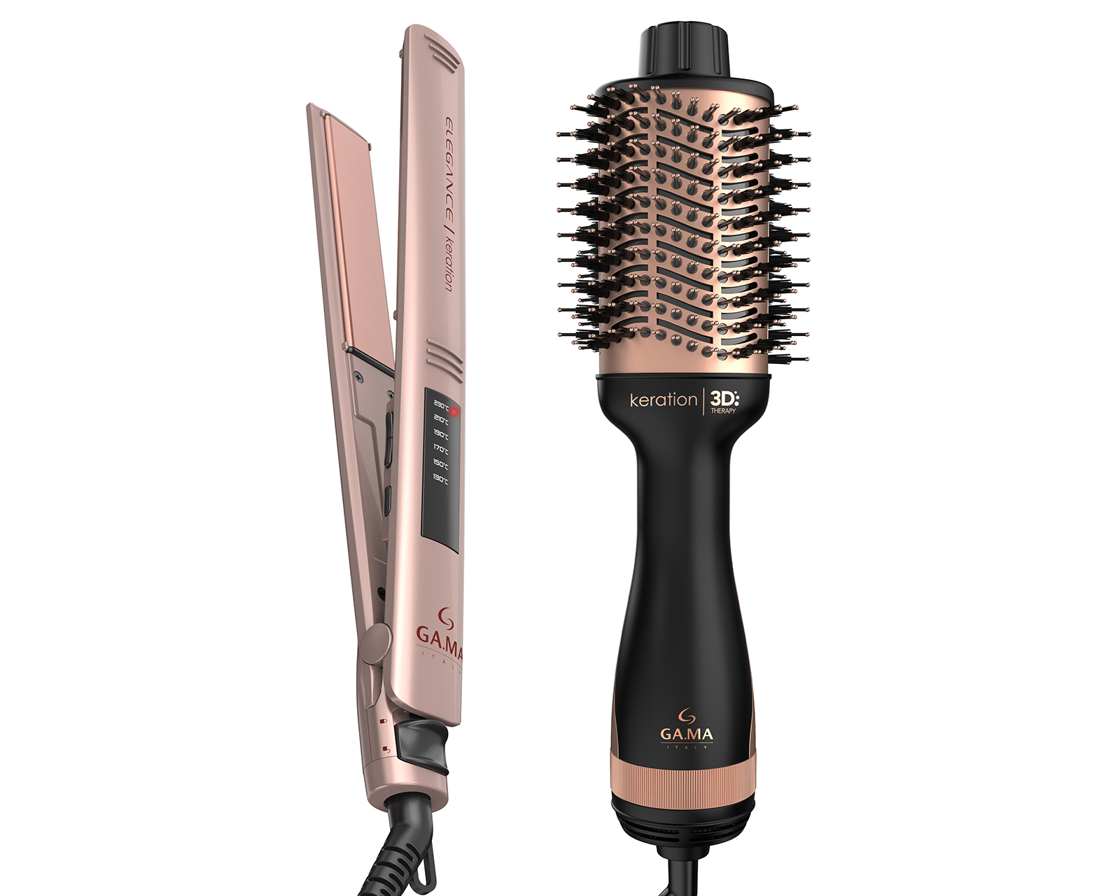 Foto 2 pulgar | Foto 1 | Combo de Cepillo y Alaciadora para Cabello Gama Italy Keration Rosa