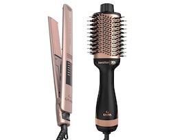 Combo de Cepillo y Alaciadora para Cabello Gama Italy Keration Rosa
