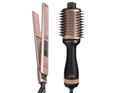 Foto 1 | Foto 1 | Combo de Cepillo y Alaciadora para Cabello Gama Italy Keration Rosa