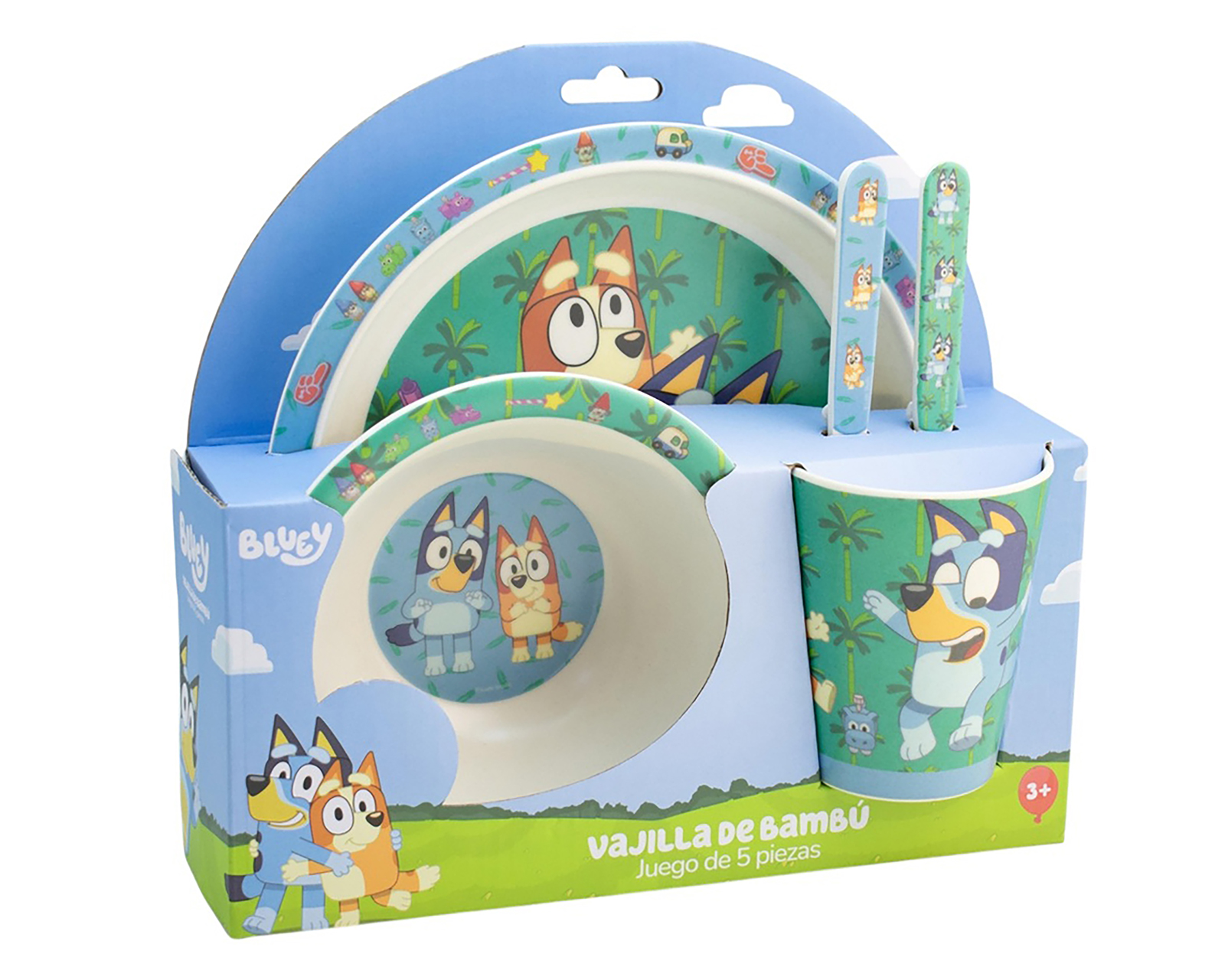 Foto 3 pulgar | Foto 2 | Vajilla de Bambú Azul para 1 Persona 5 Piezas