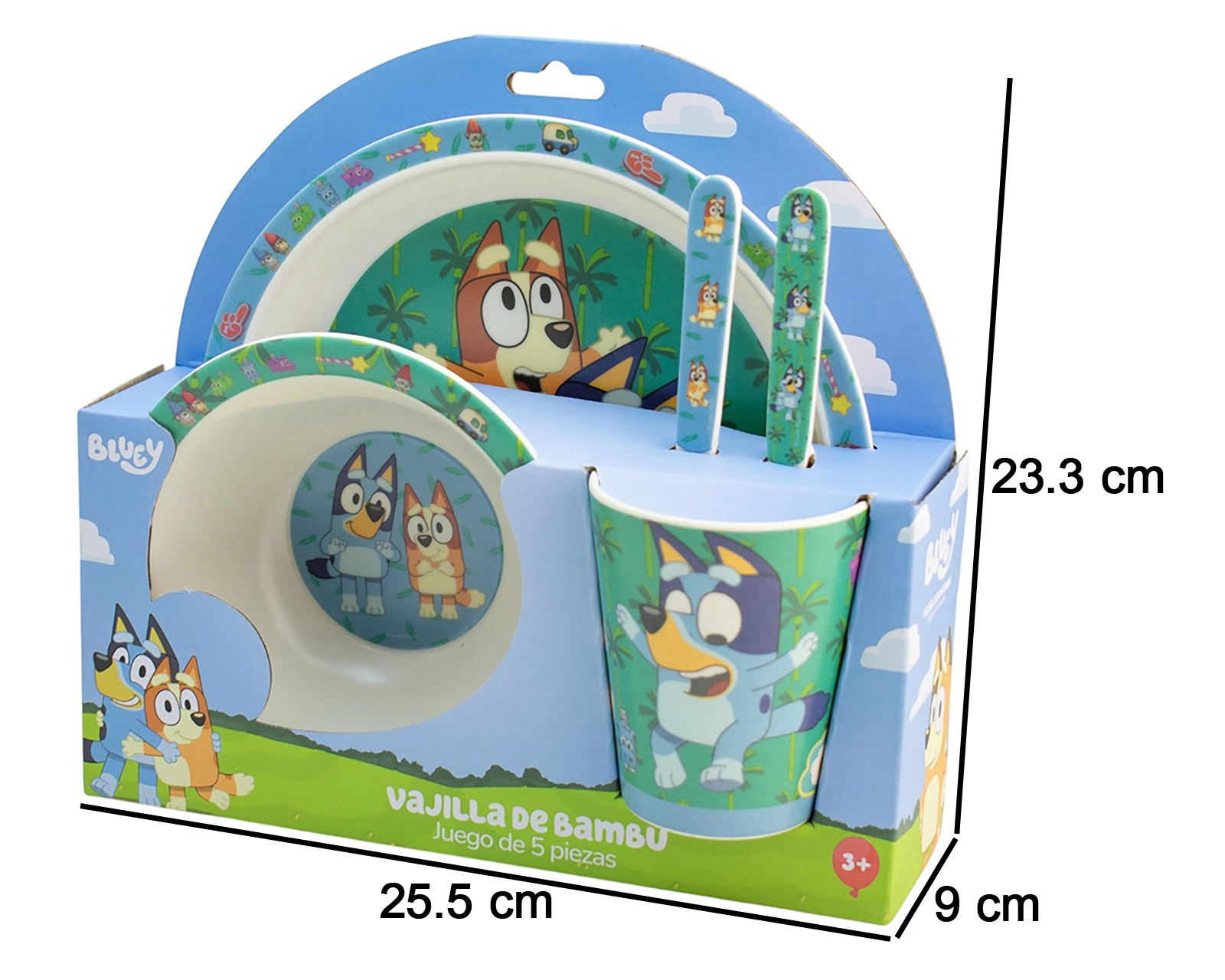 Foto 6 pulgar | Foto 5 | Vajilla de Bambú Azul para 1 Persona 5 Piezas