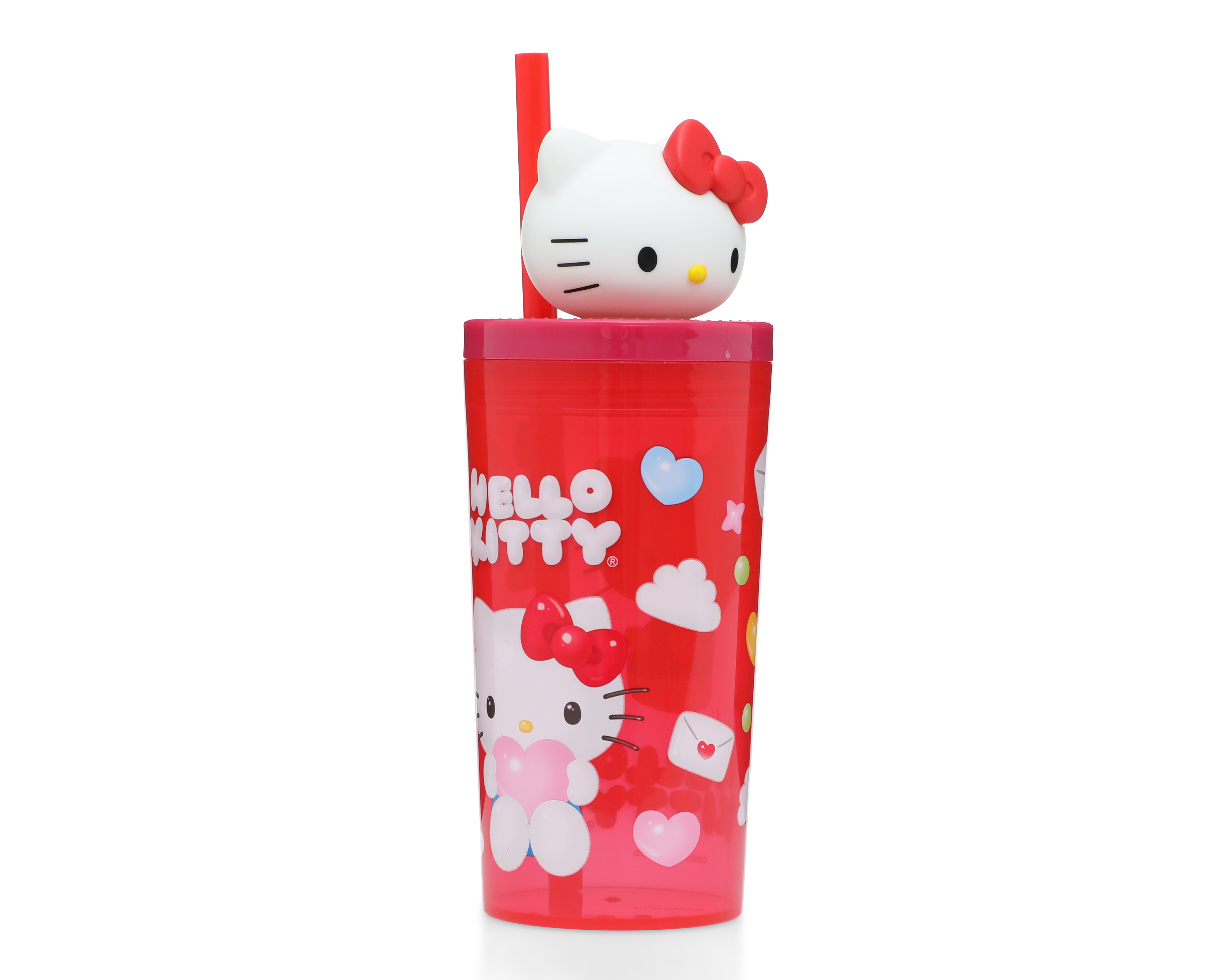 Vaso con Popote de Plástico Fun Kids 350 ml