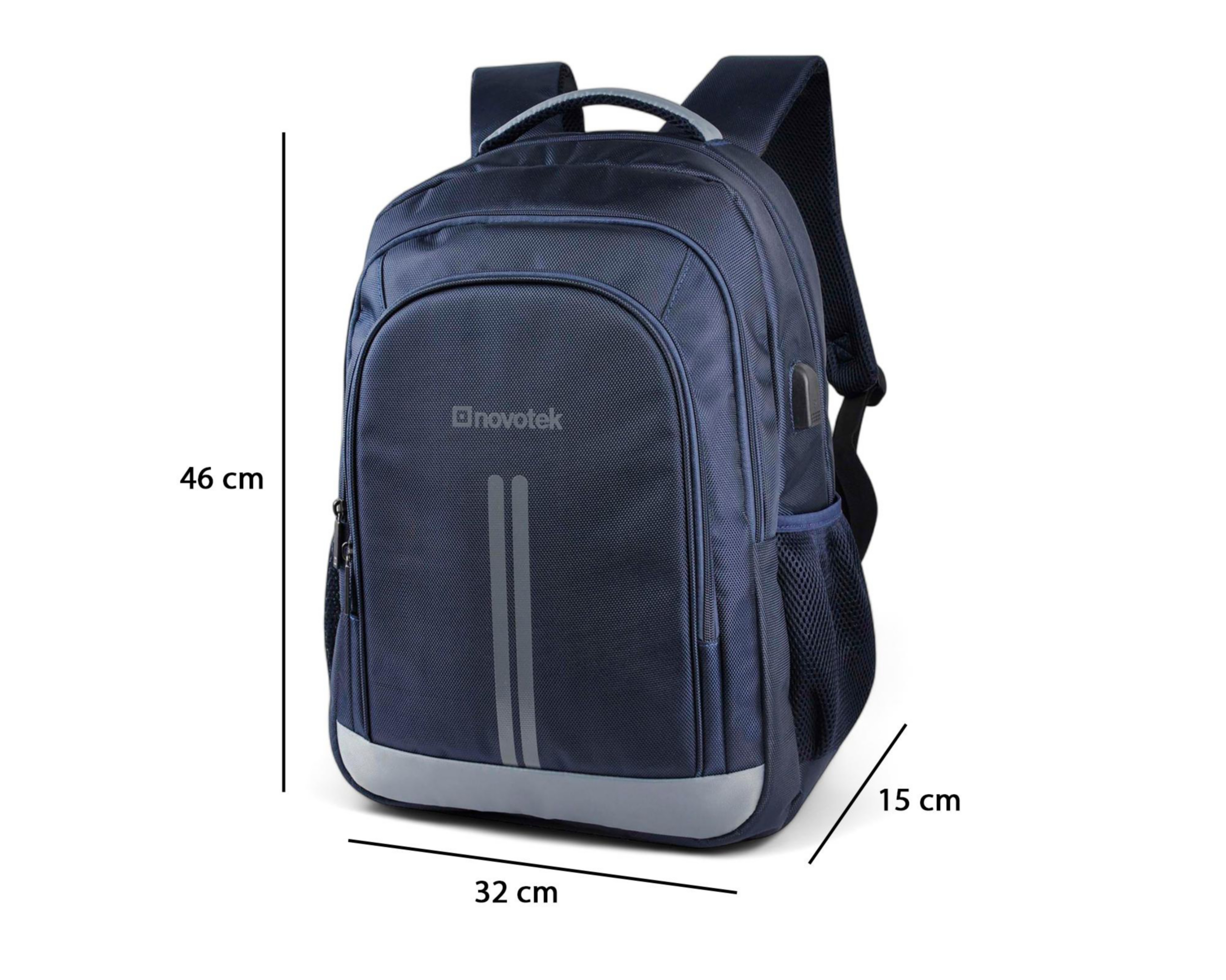 Foto 8 | Foto 8 | Mochila para Laptop Novotek Droid 15.6" Azul