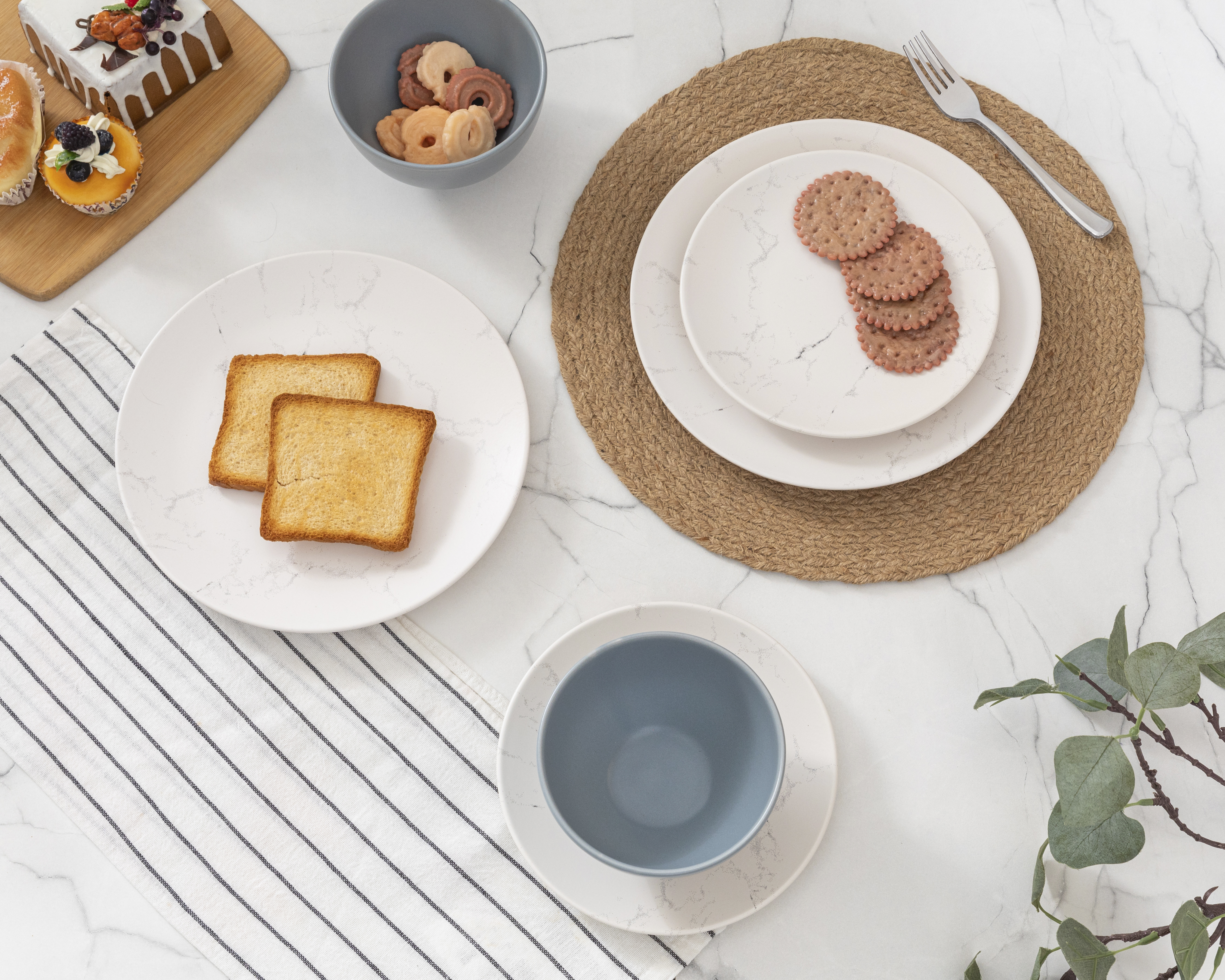 Foto 2 pulgar | Foto 1 | Vajilla de Cerámica Blanca para 4 Personas