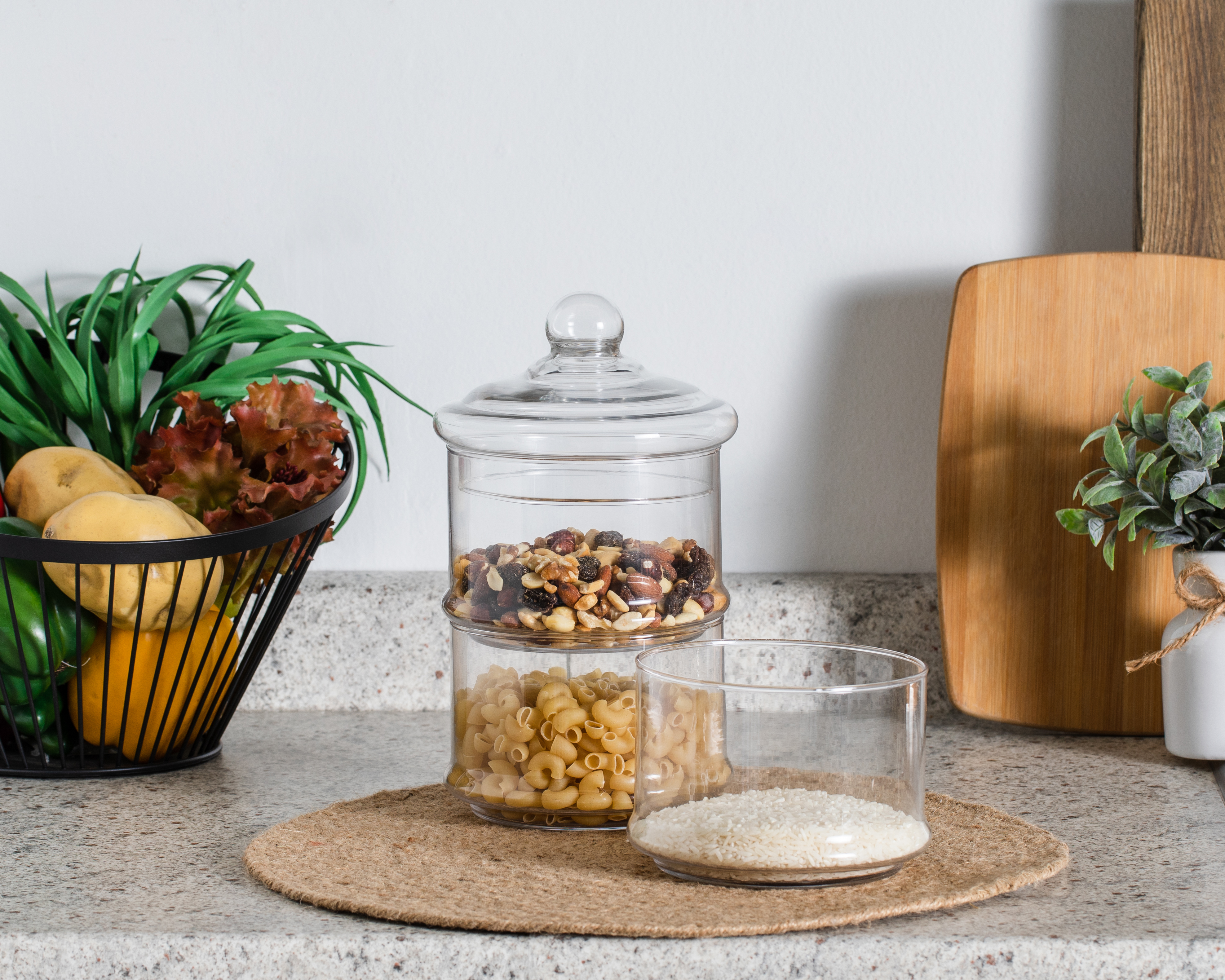 Foto 7 pulgar | Foto 6 | Contenedores Canister Apilables de Vidrio Ekco 3 Piezas