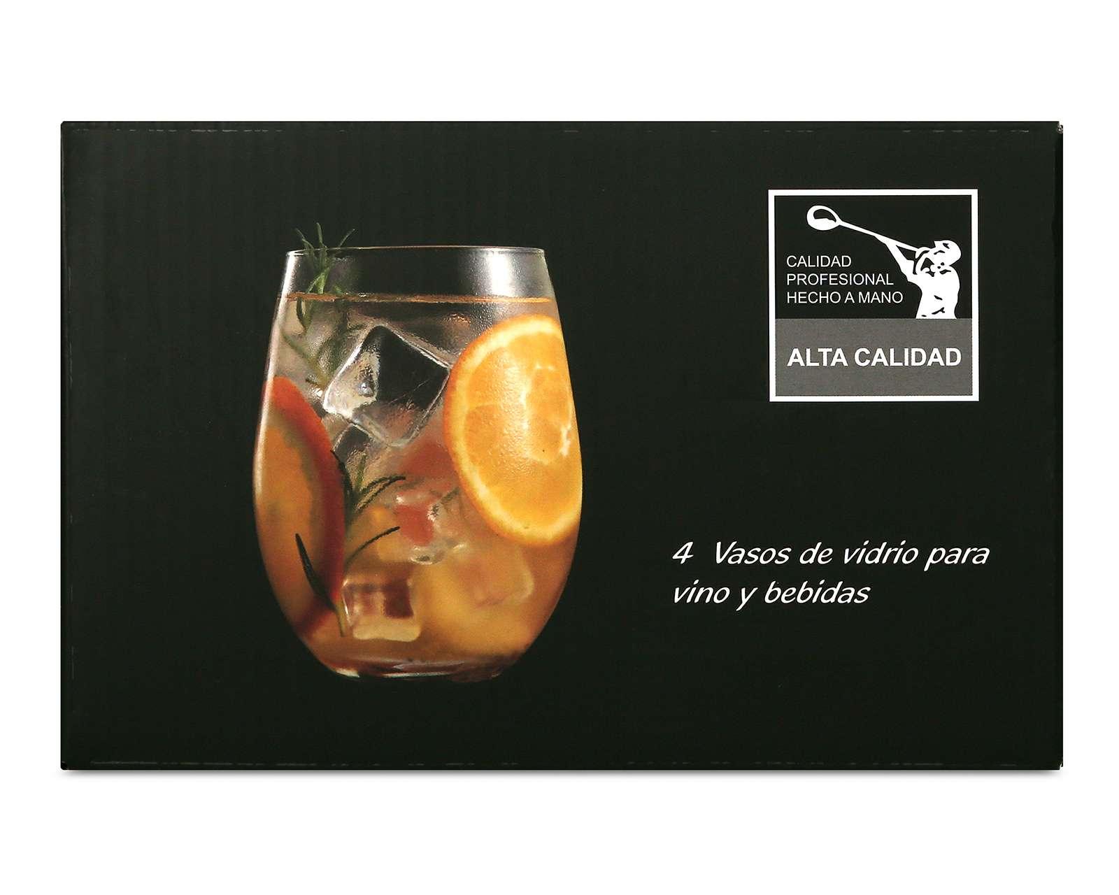 Foto 3 | Foto 3 | Juego de Vasos Starhaus 4 Piezas de Vidrio