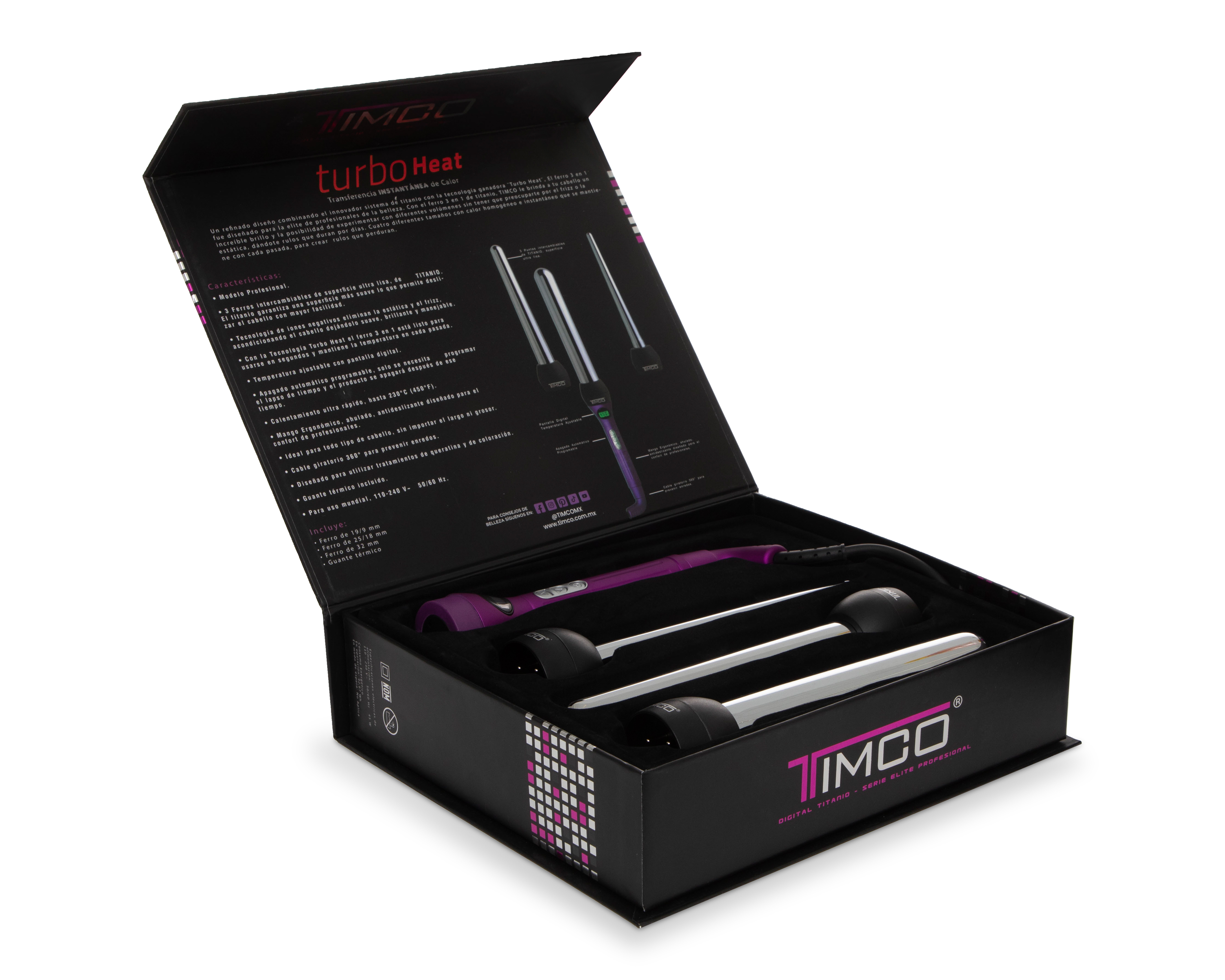 Foto 6 pulgar | Foto 5 | Ferro Rizador TIMCO TCX-F 3 en 1