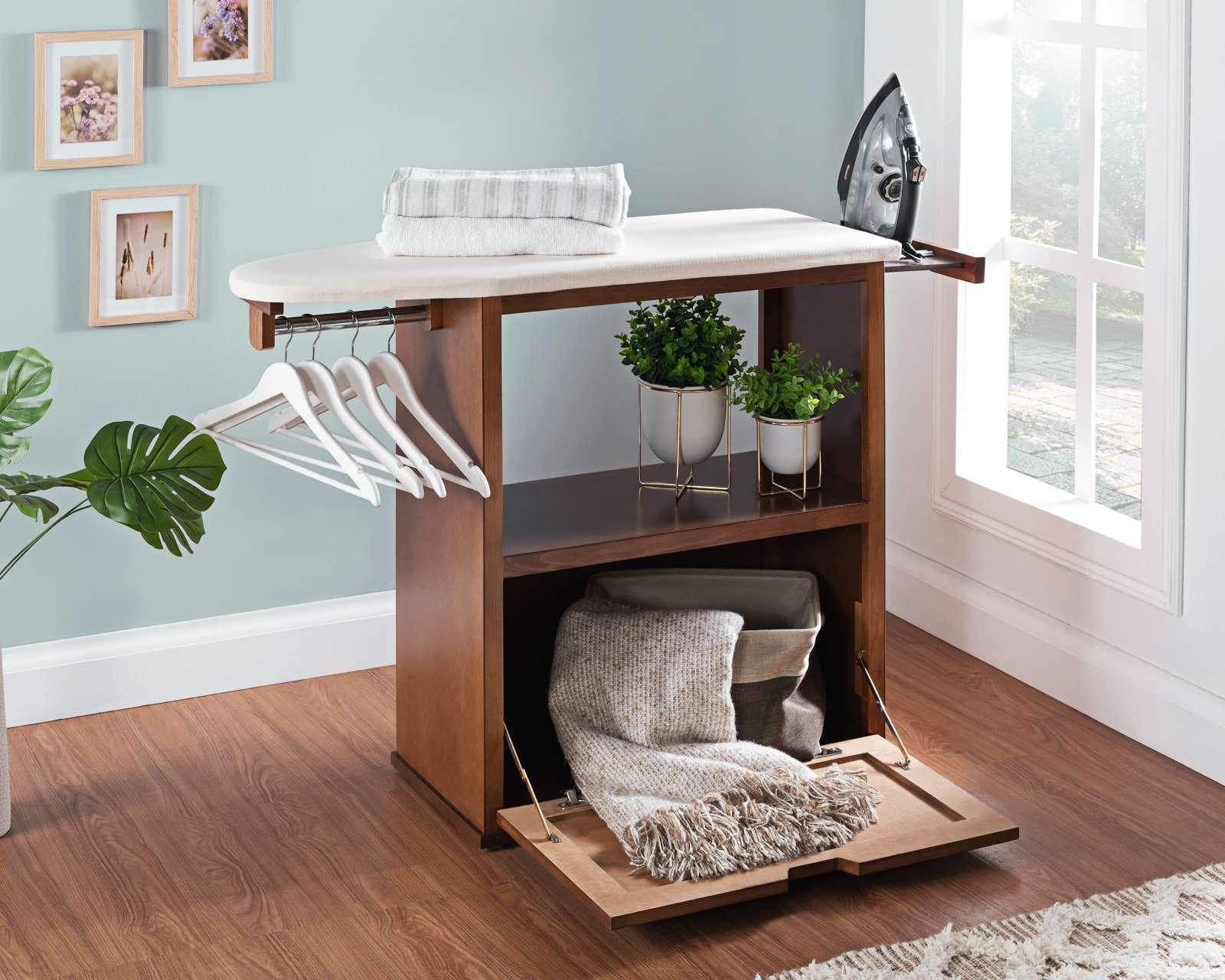 Mueble para Planchar Alt'Ba No.V de Madera de Pino y Madera Industrial