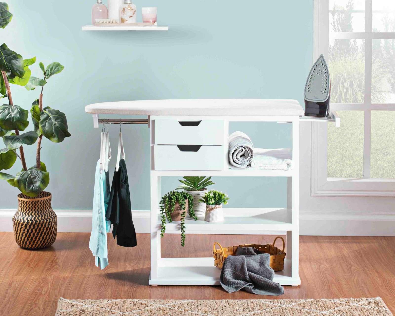 Mueble para Planchar Alt'Ba No.VI de Madera de Pino y Madera Industrial