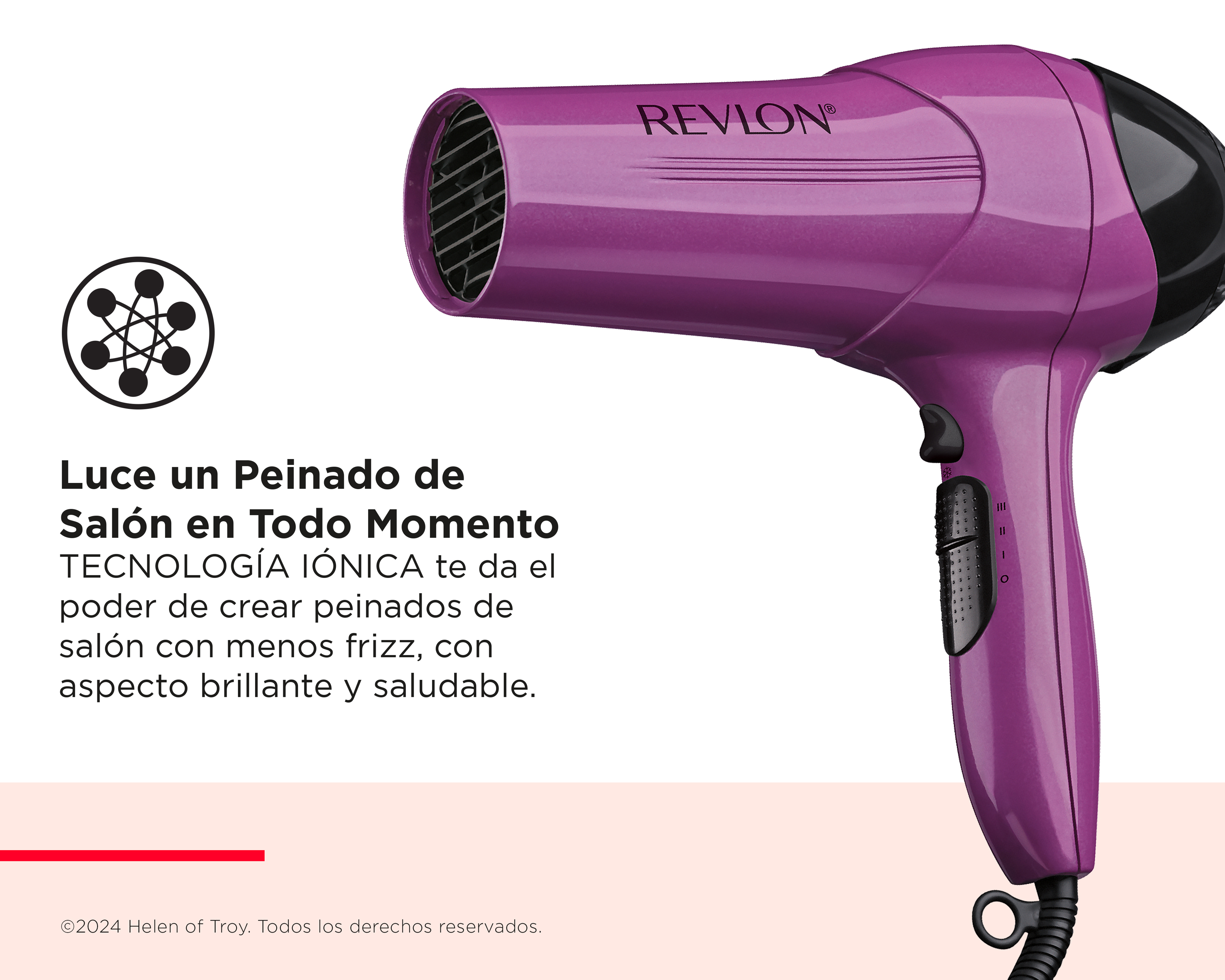 Foto 2 | Foto 2 | Secadora Revlon Essentials Control de Frizz 1875W Tecnología Ionica