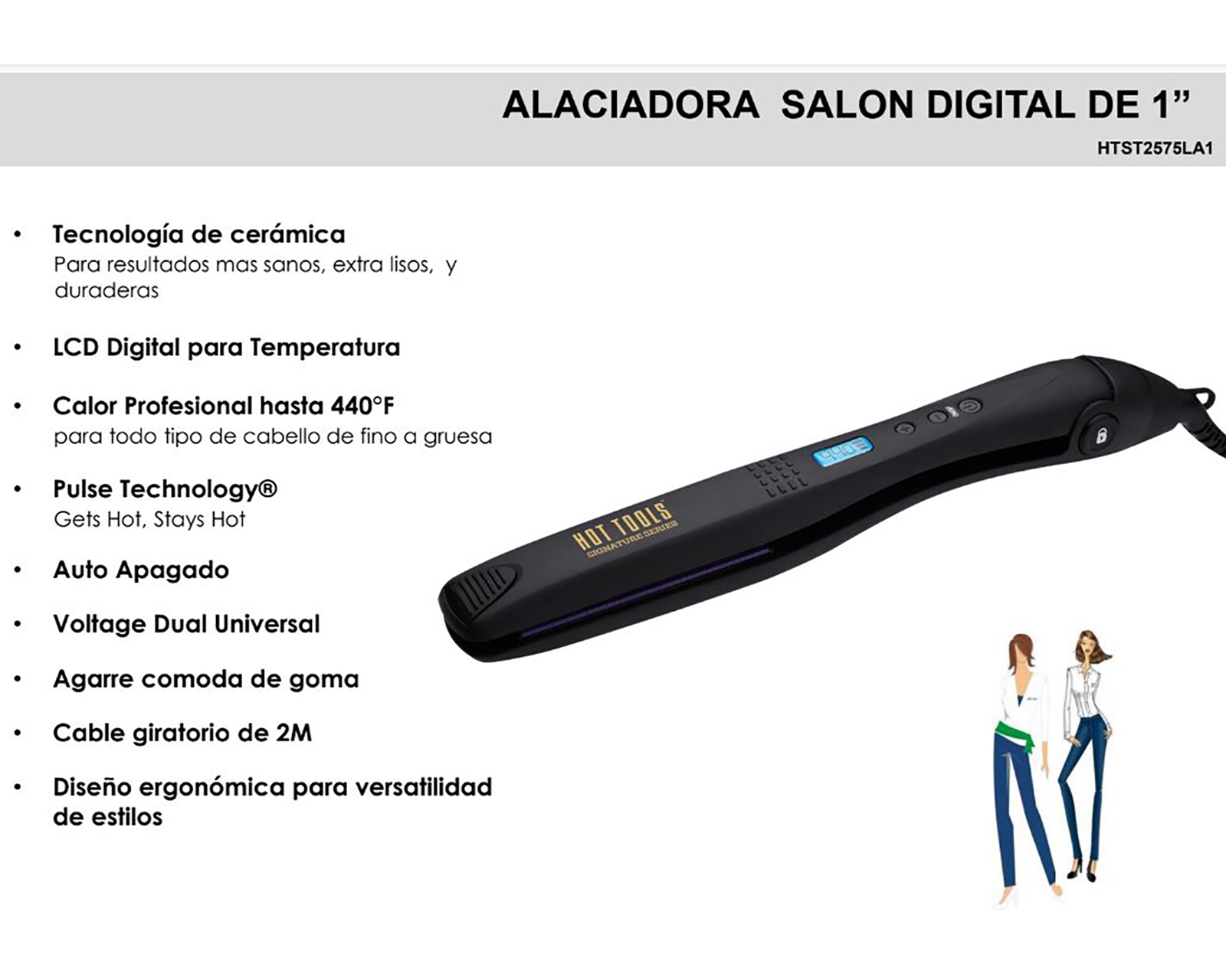 Foto 5 pulgar | Foto 4 | Plancha para Cabello Hot Tools HTST2575LA1 Pulse Technology