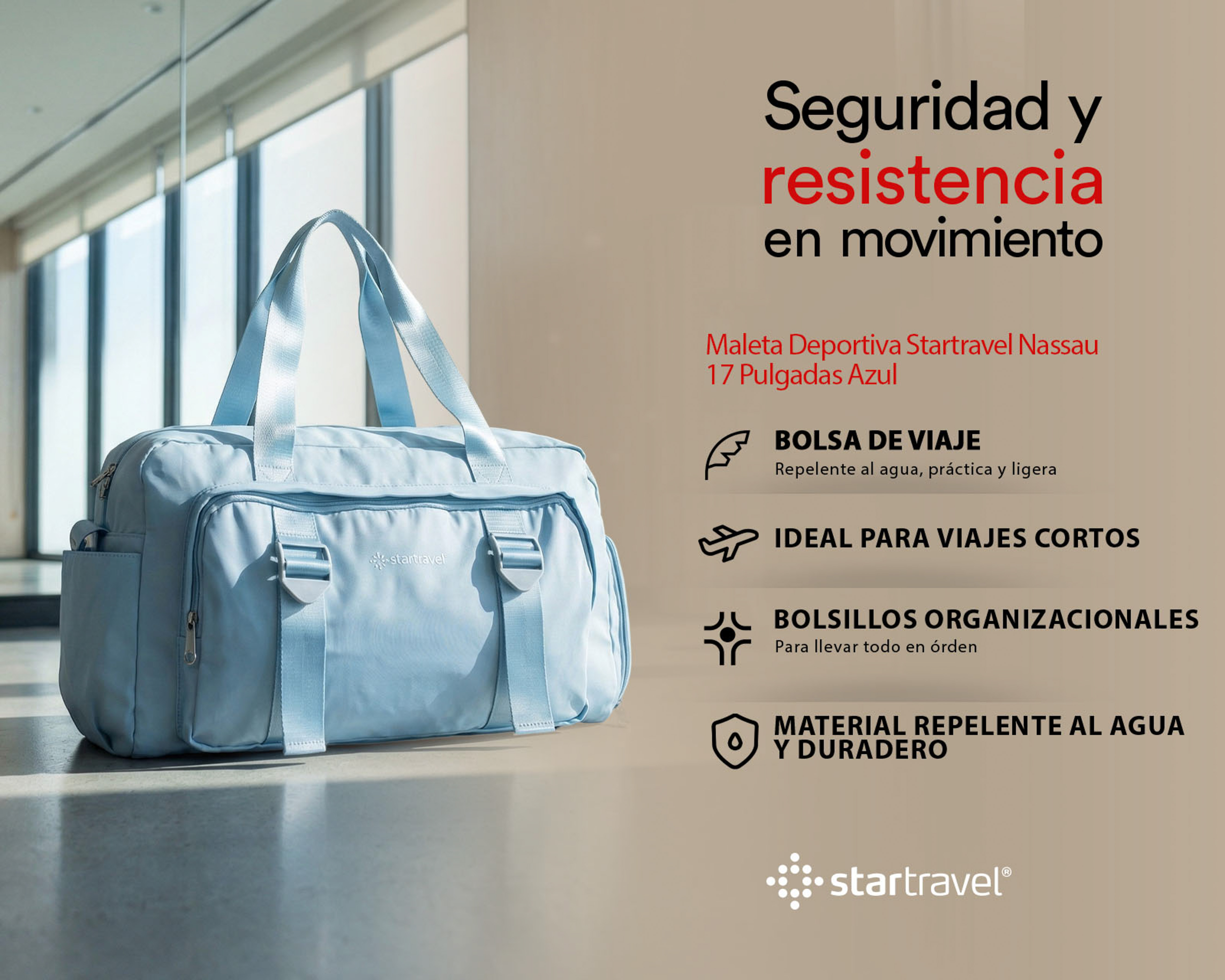 Foto 8 | Foto 8 | Maleta Deportiva Startravel Nassau 17 Pulgadas Azul