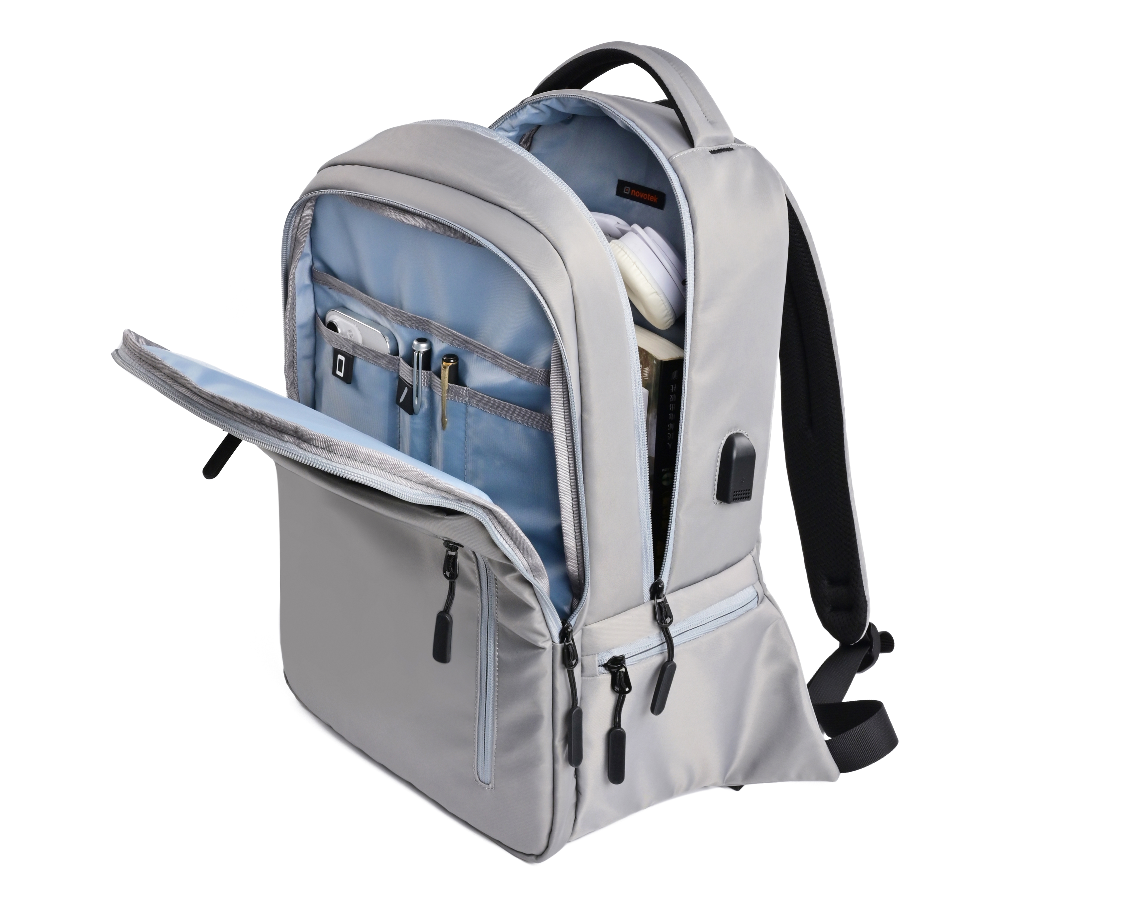 Foto 7 pulgar | Foto 6 | Mochila para Laptop Novotek Delta 15.6 Pulgadas Gris