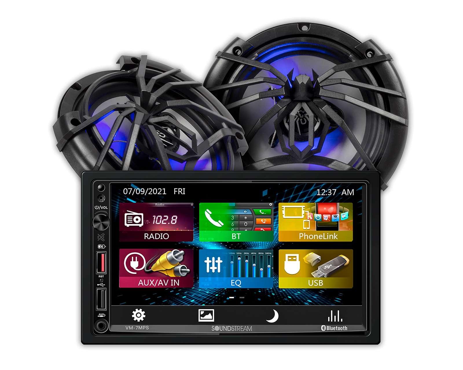 Autoestéreo Soundstream Multimedia PAK-SOUND LX650 de 7" Bluetooth Negro