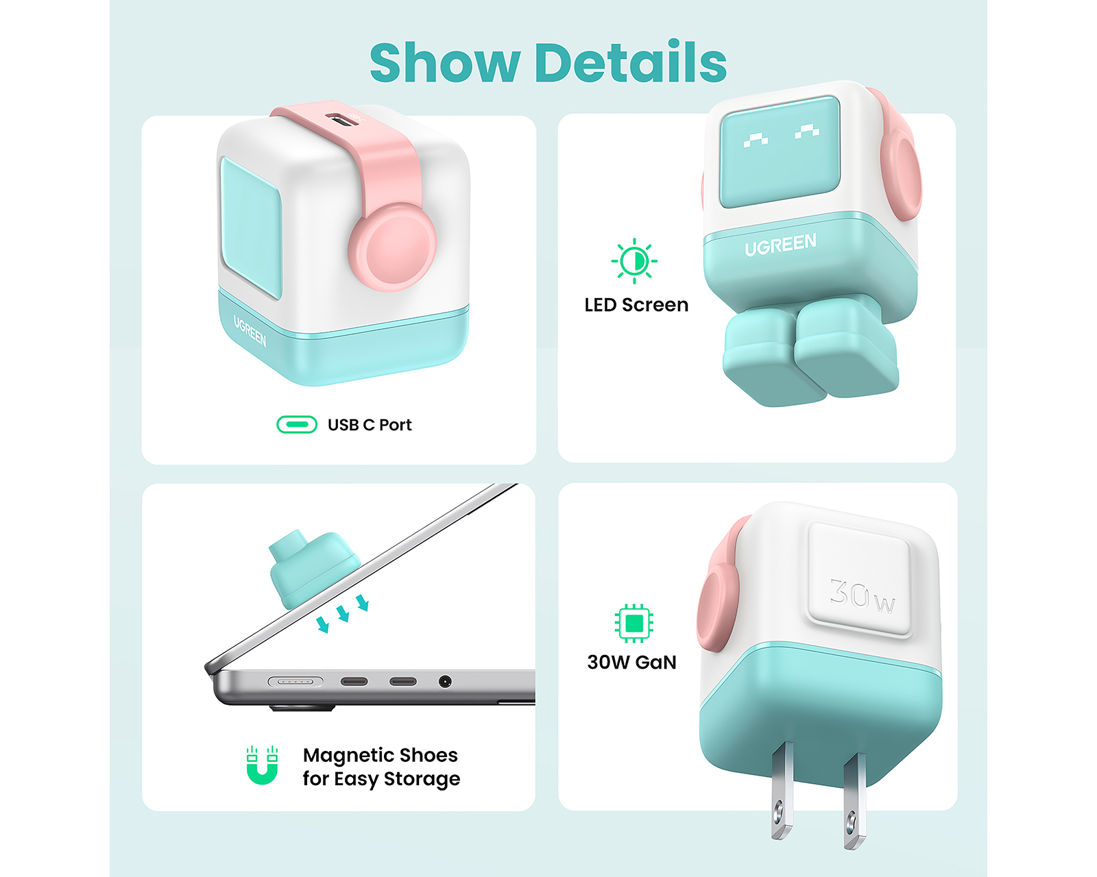 Foto 5 pulgar | Foto 4 | Adaptador de Pared Ugreen Tipo C 30 W