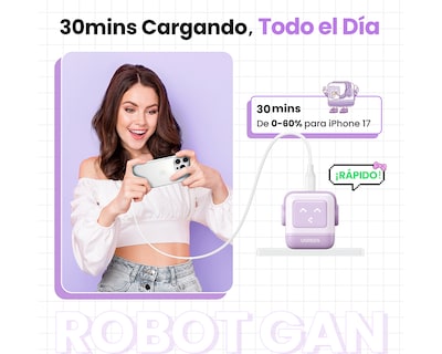 Foto 3 | Foto 3 | Adaptador de Pared Ugreen Tipo C 30 W