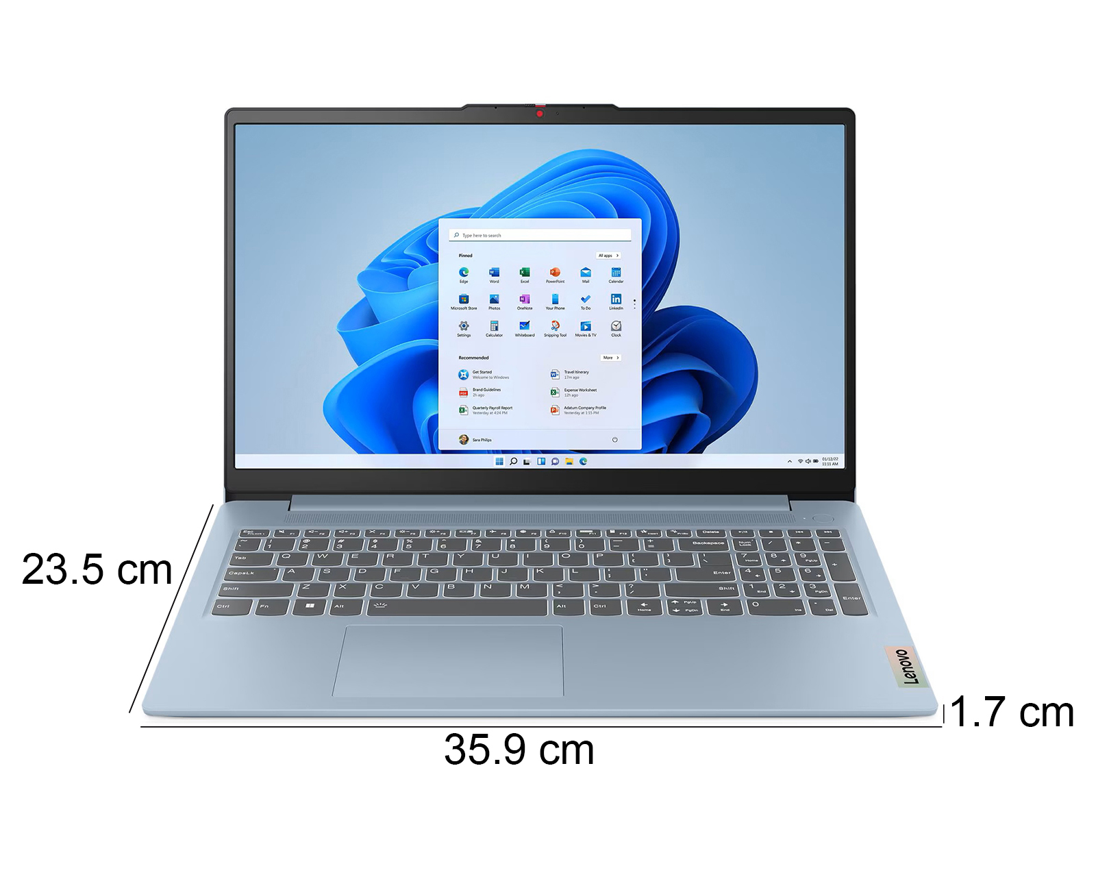 Foto 8 | Foto 8 | Laptop Lenovo IdeaPad Slim 3 15.6 Pulgadas Windows 11 AMD Ryzen 5 8 GB RAM 512 GB SSD Azul