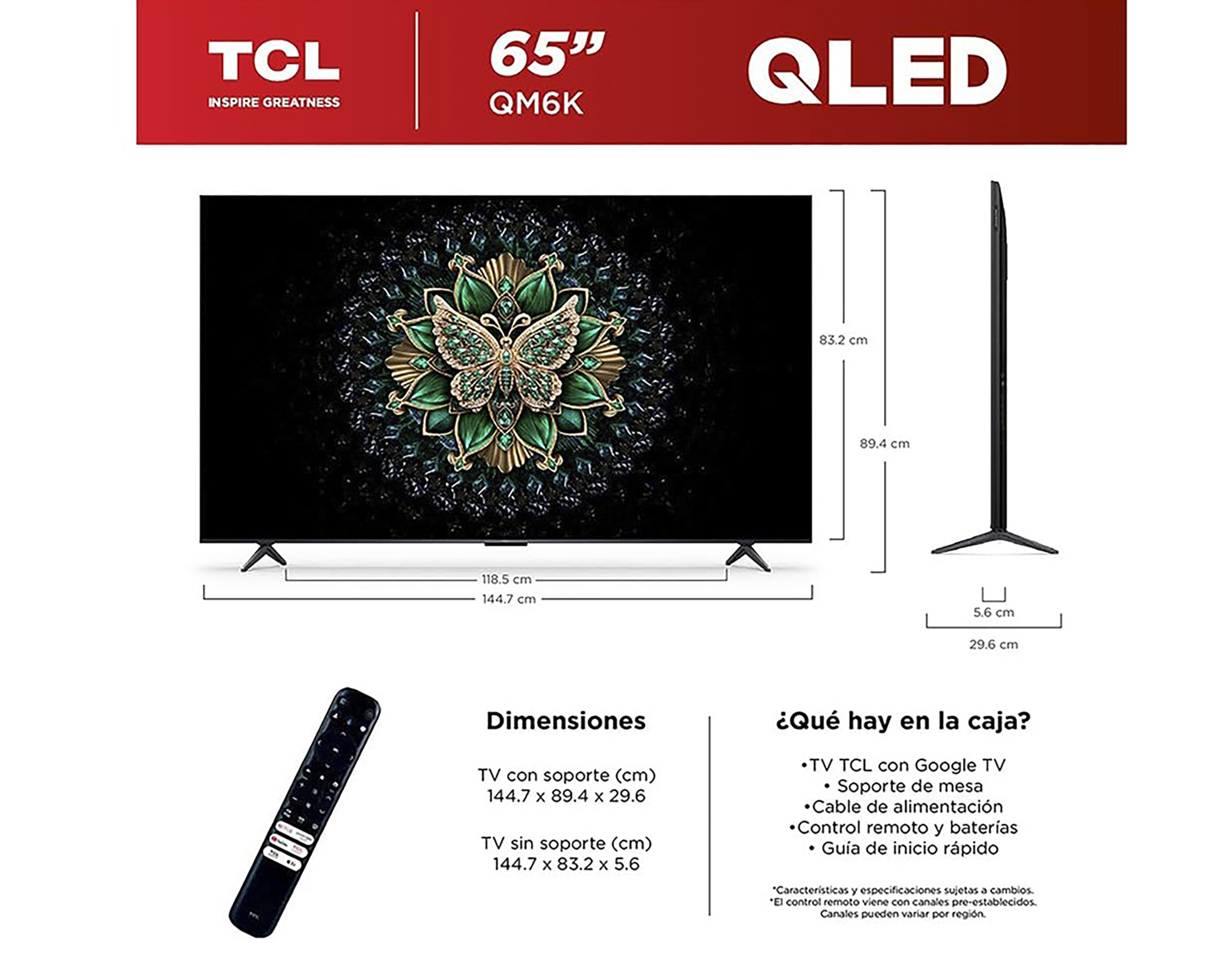Foto 8 pulgar | Foto 7 | Pantalla Smart TV TCL Mini LED 65 Pulgadas UHD 4K 65QM6K