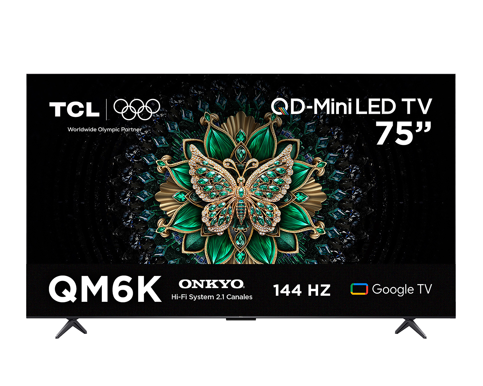 Pantalla Smart TV TCL Mini LED 75 Pulgadas UHD 4K 75QM6K