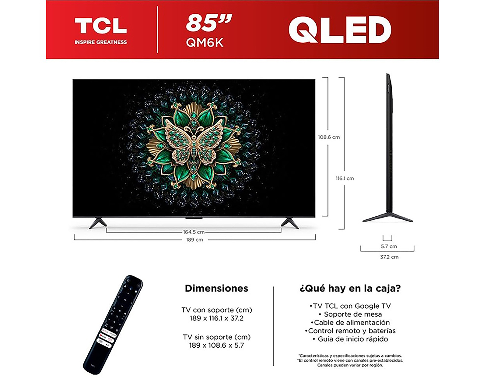 Foto 6 | Foto 6 | Pantalla Smart TV TCL Mini LED 85 Pulgadas UHD 4K 85QM6K