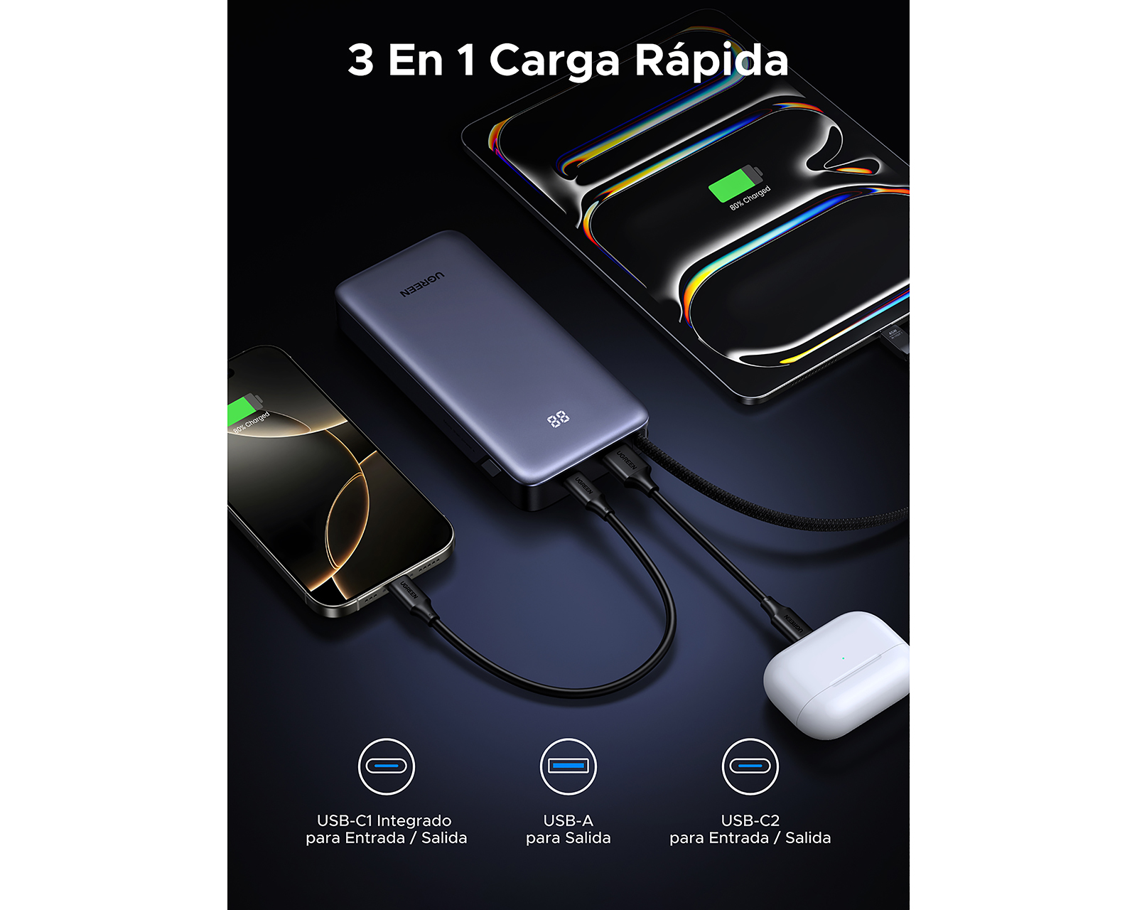 Foto 5 | Foto 5 | Batería Portátil Ugreen 20000 mAh