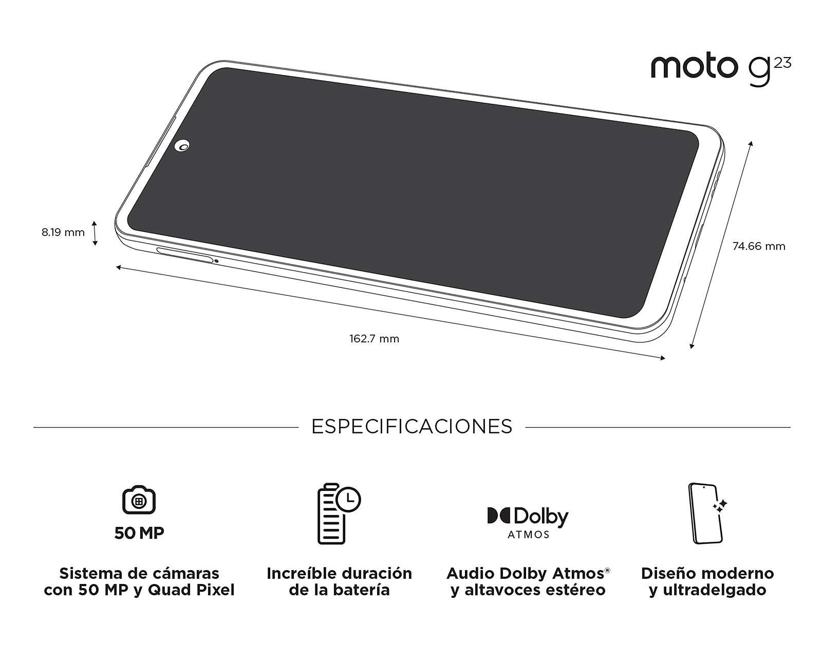 Foto 9 pulgar | Foto 8 | Celular Motorola Liberado Moto G23 128 GB Azul