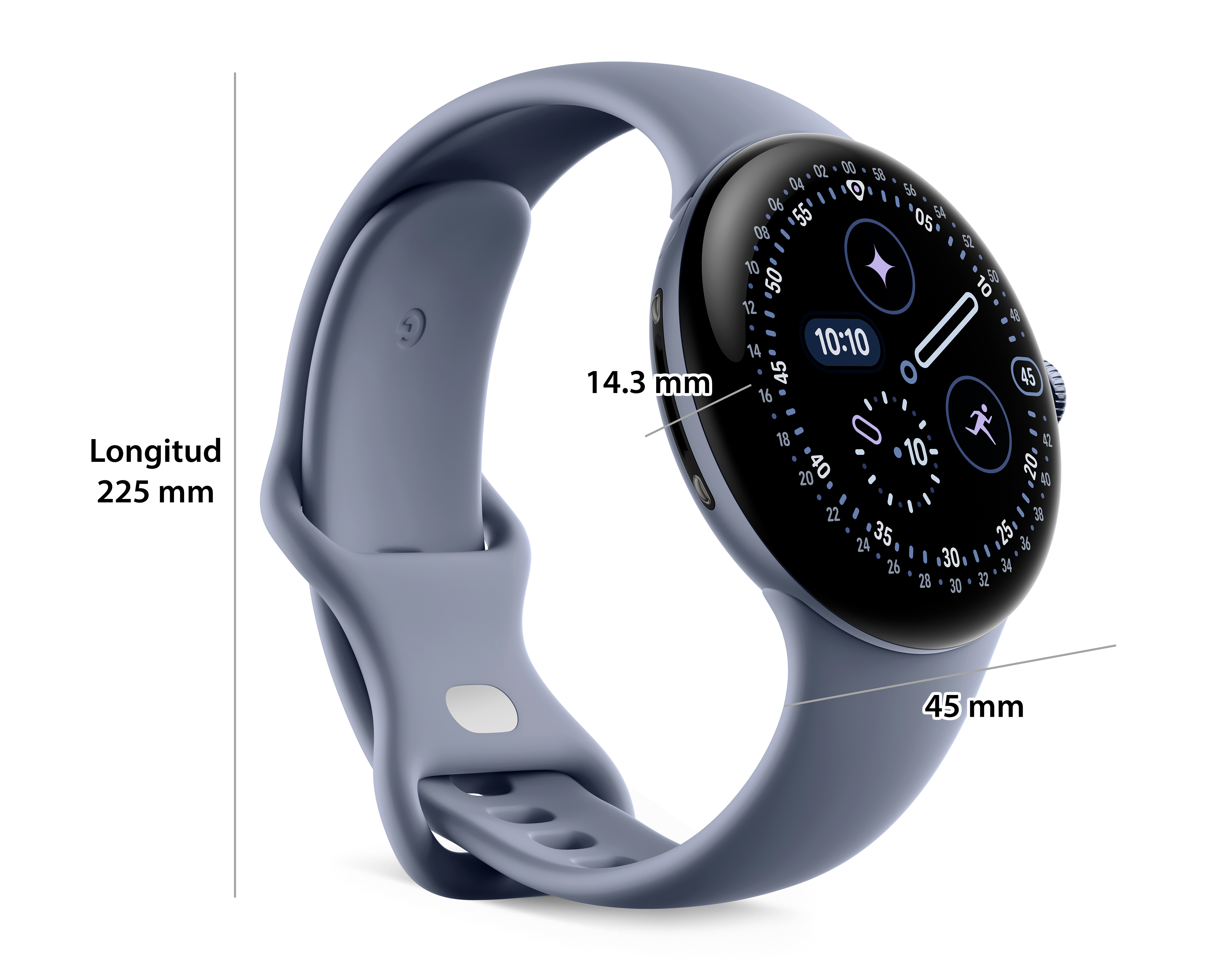 Foto 7 pulgar | Foto 6 | Smartwatch Google Pixel Watch 4 45 mm Gris