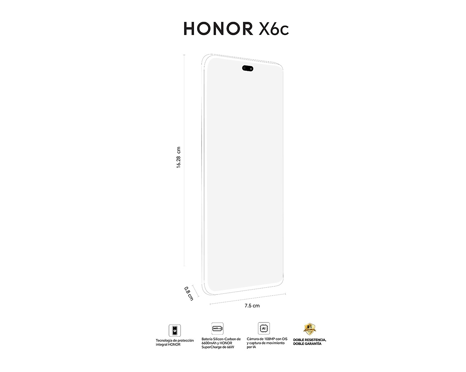 Foto 10 pulgar | Foto 9 | Movistar Honor X6C 256 GB Blanco