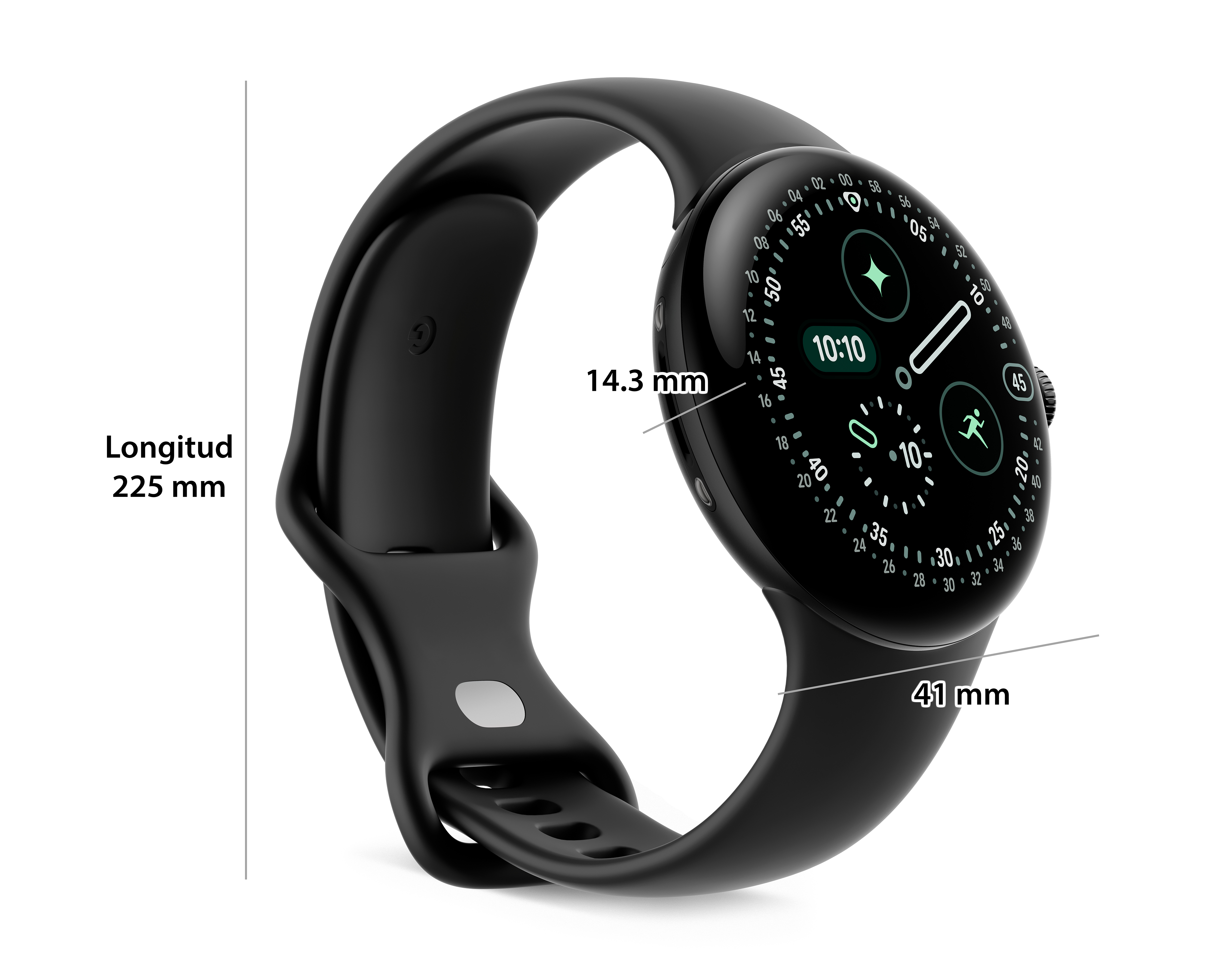 Foto 10 pulgar | Foto 9 | Smartwatch Google Pixel Watch 4 41 mm con GPS Negro