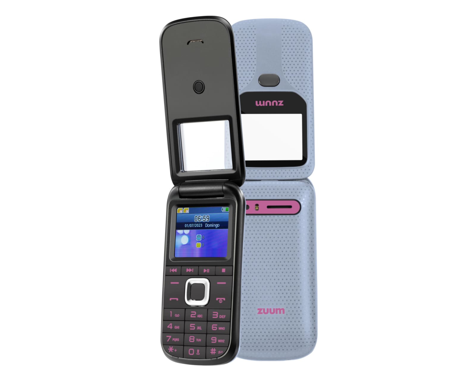 Celular Zuum Liberado Brix R II 128 MB Gris