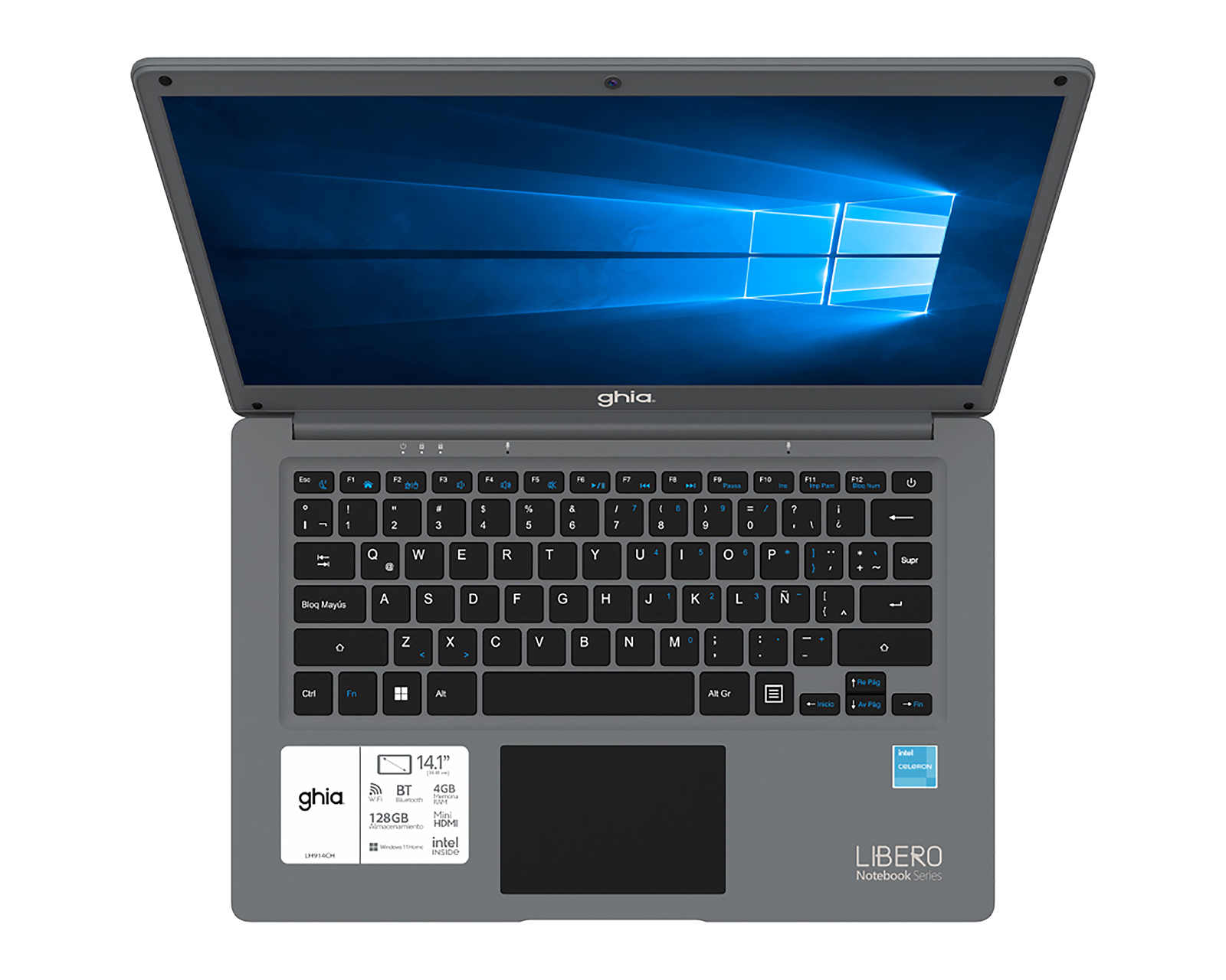 Foto 4 | Foto 4 | Notebook Ghia NotGhia-432 14 Pulgadas Windows 11 Intel Celeron 4 GB RAM 128 GB eMMC Gris
