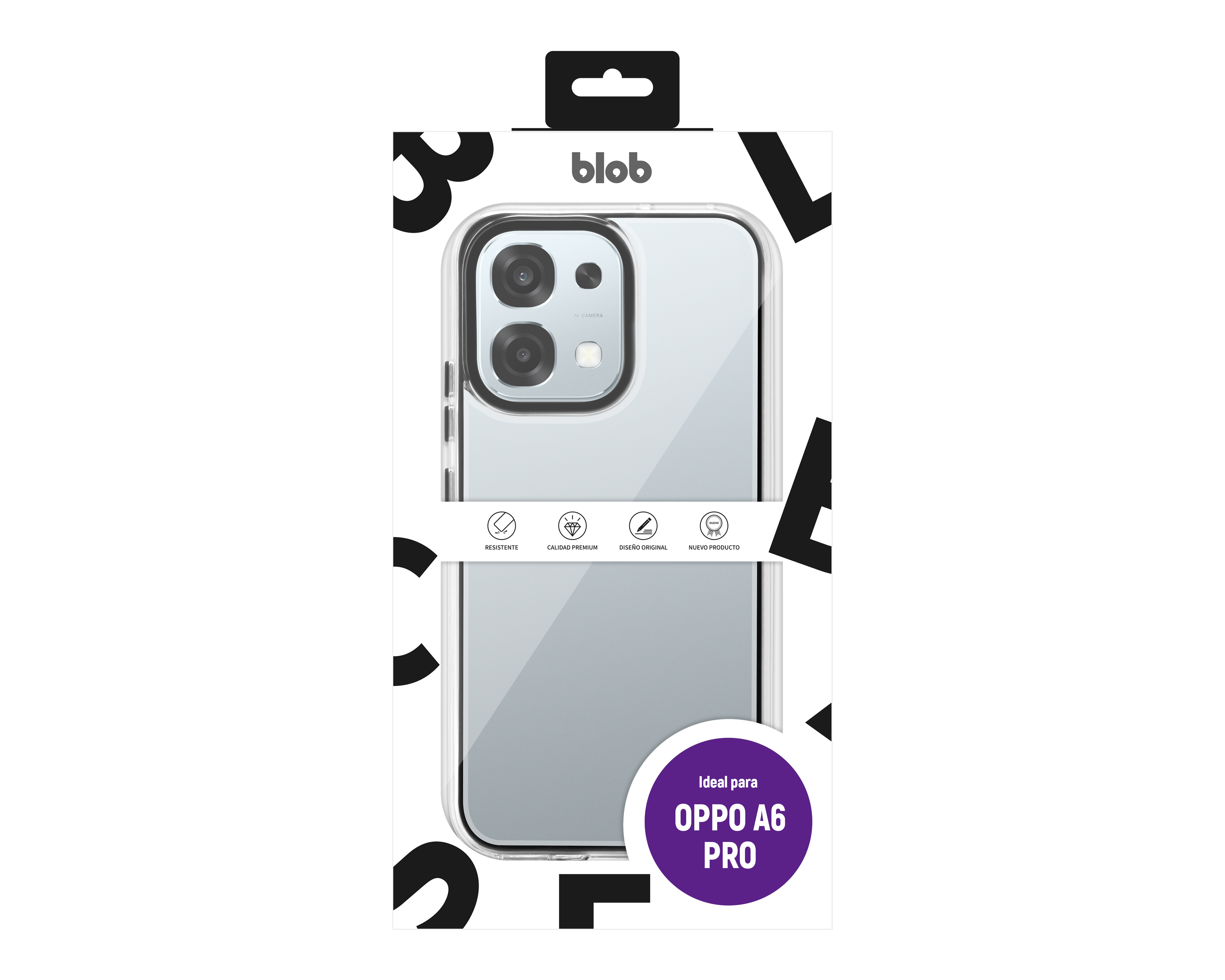 Foto 8 pulgar | Foto 7 | Funda de Acrílico Blob para OPPO A6 Pro