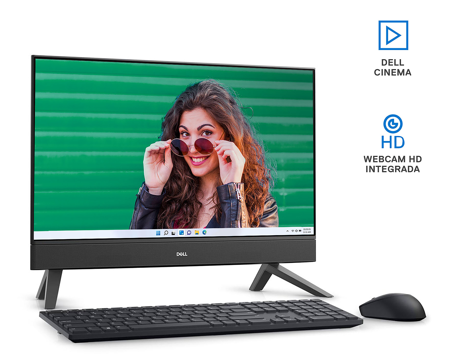 Foto 5 pulgar | Foto 4 | Computadora de Escritorio Dell Y7D70 23.8 Pulgadas Windows 11 Home AMD Ryzen 8 GB RAM 512 SSD Negra