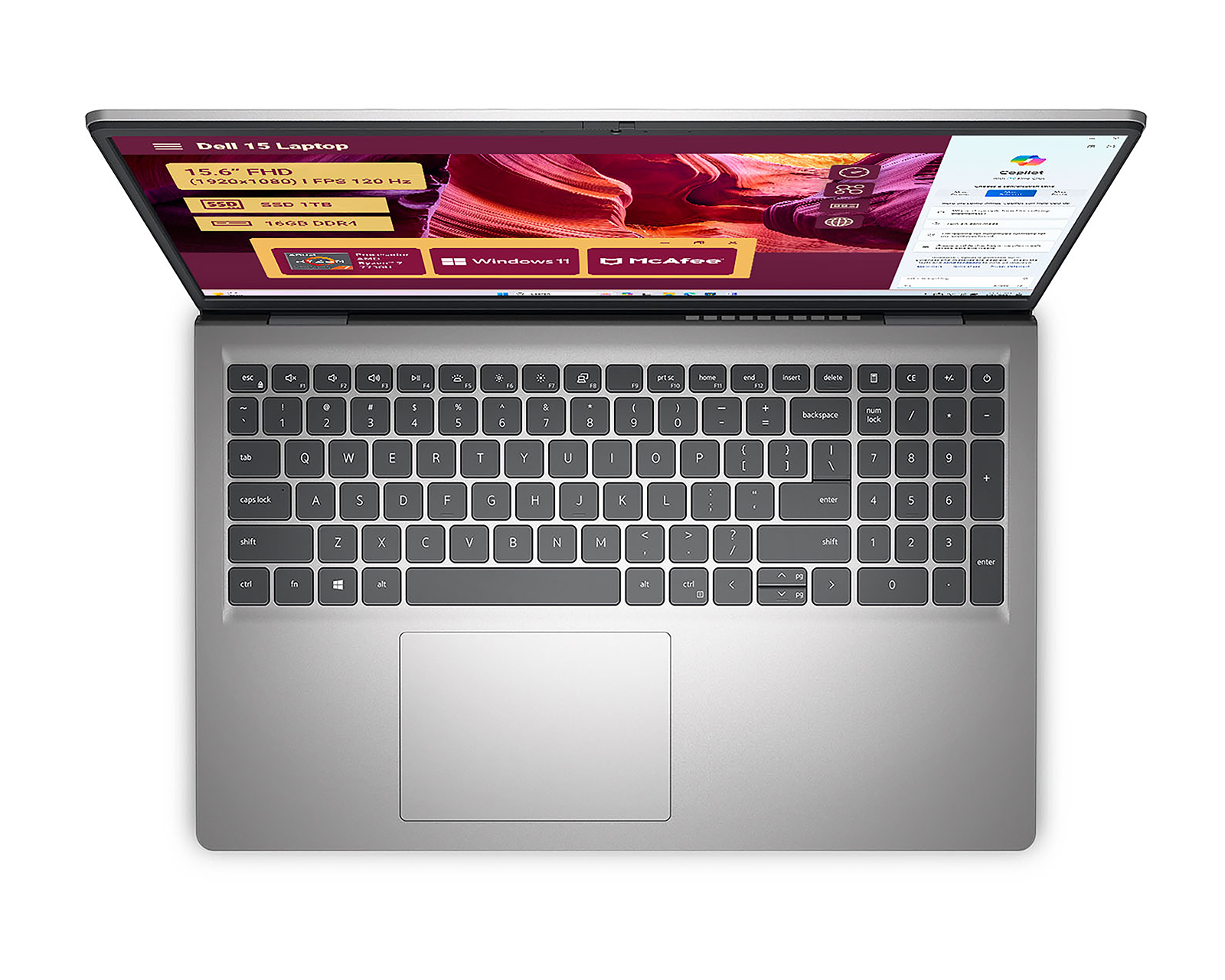 Foto 3 | Foto 3 | Laptop Dell 15 DC15255 15.6 Pulgadas Windows 11 AMD Ryzen 7 16 GB RAM 1 TB SSD Plata