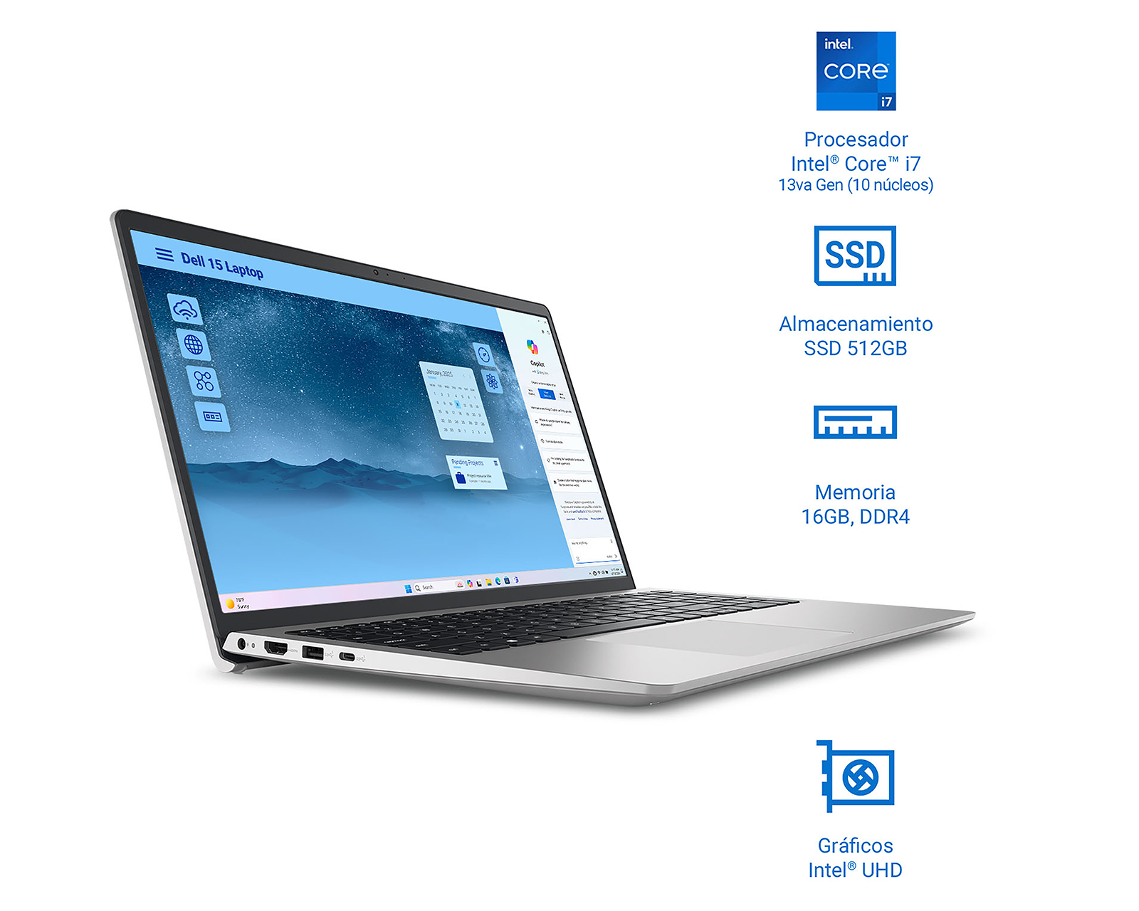 Foto 4 pulgar | Foto 3 | Laptop Dell 0Y8RM 15.6 Pulgadas Windows 11 Intel Core i7 16 GB RAM 512 GB SSD Plateada