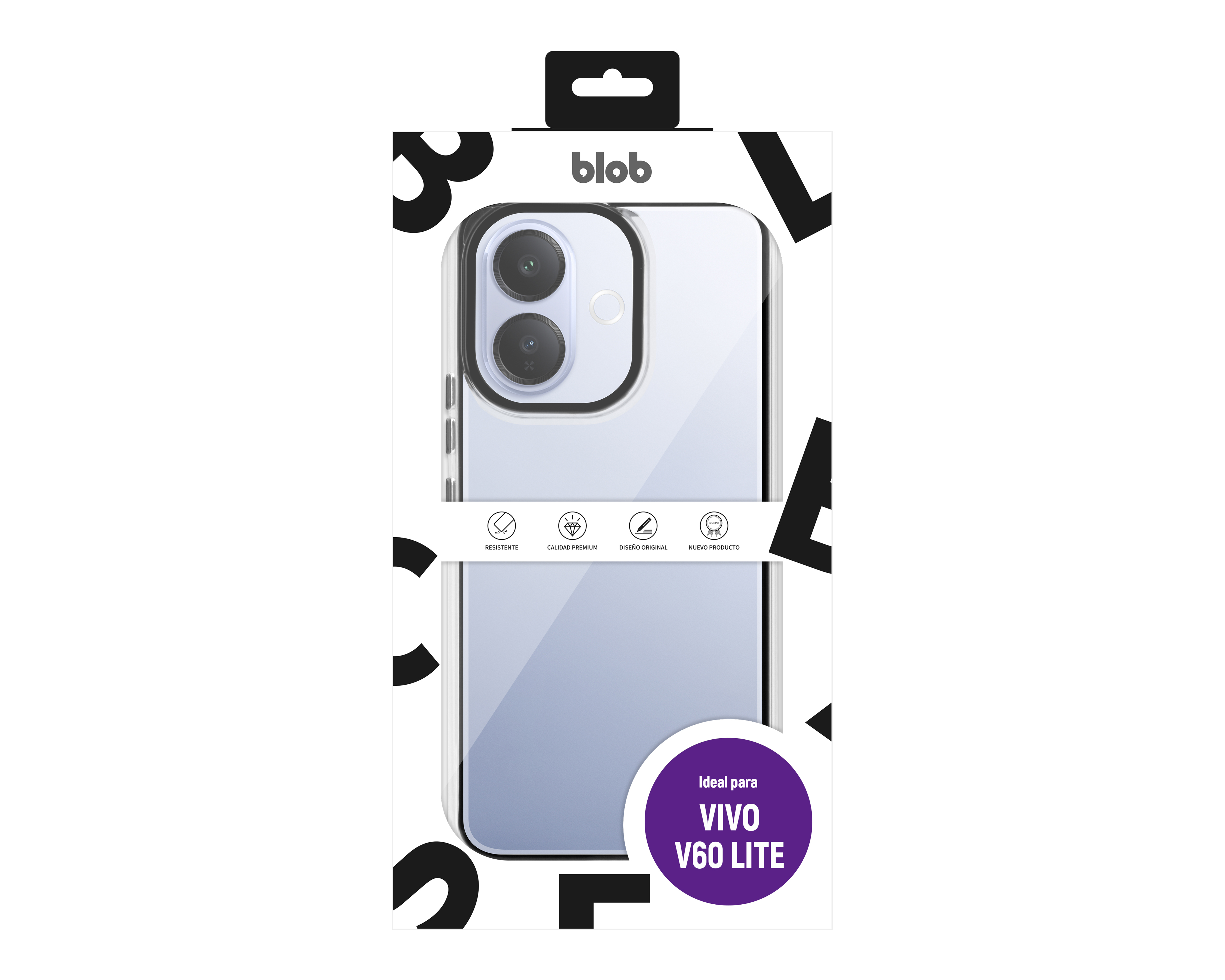 Foto 8 pulgar | Foto 7 | Funda de TPU Blob para vivo V60 Lite