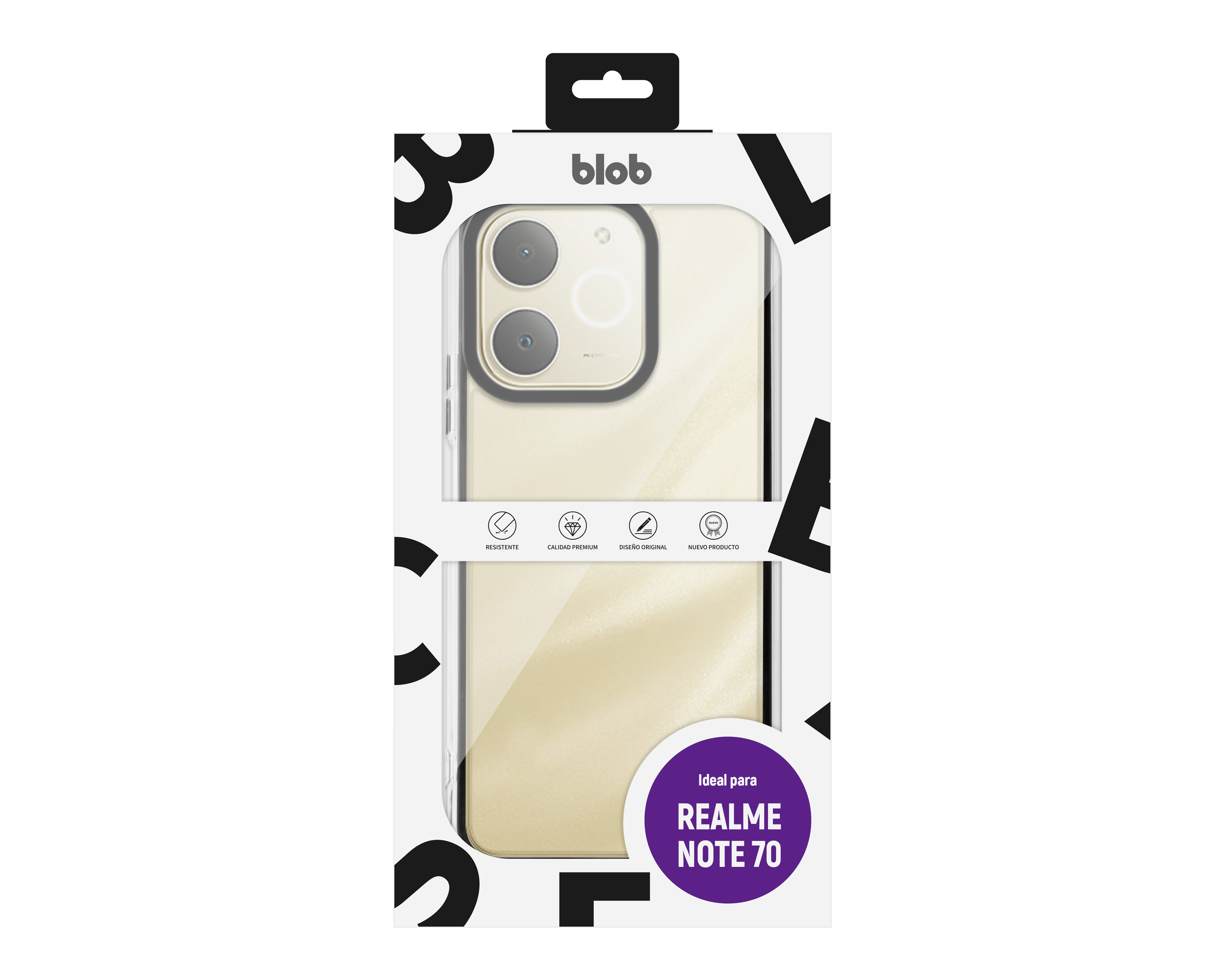 Foto 7 | Foto 7 | Funda de Acrílico Blob para Realme Note 70