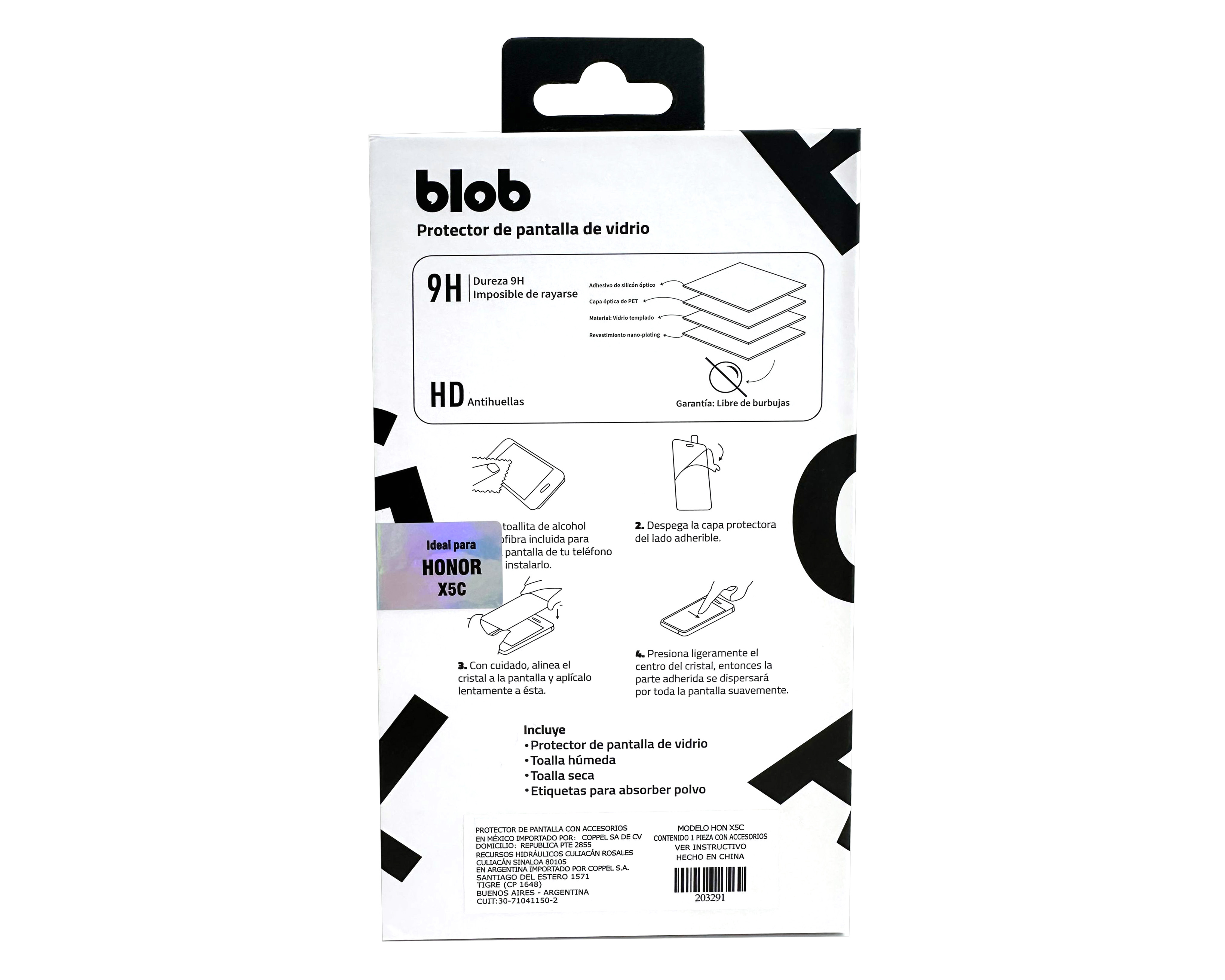 Foto 3 pulgar | Foto 2 | Protector de Pantalla Blob para Honor X5c